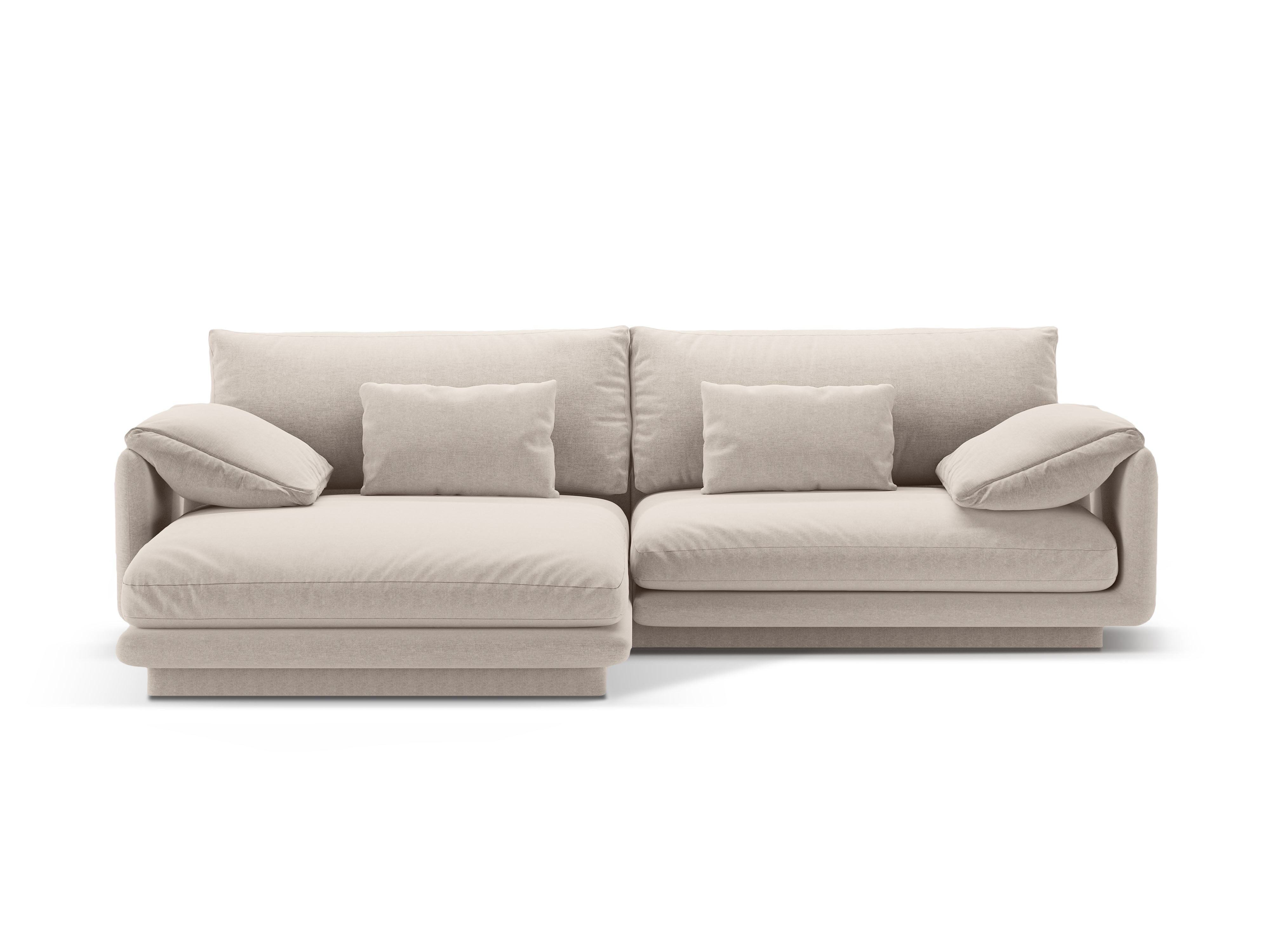Linkshänder 4-Sitzer-Ecke Torino Light Beige