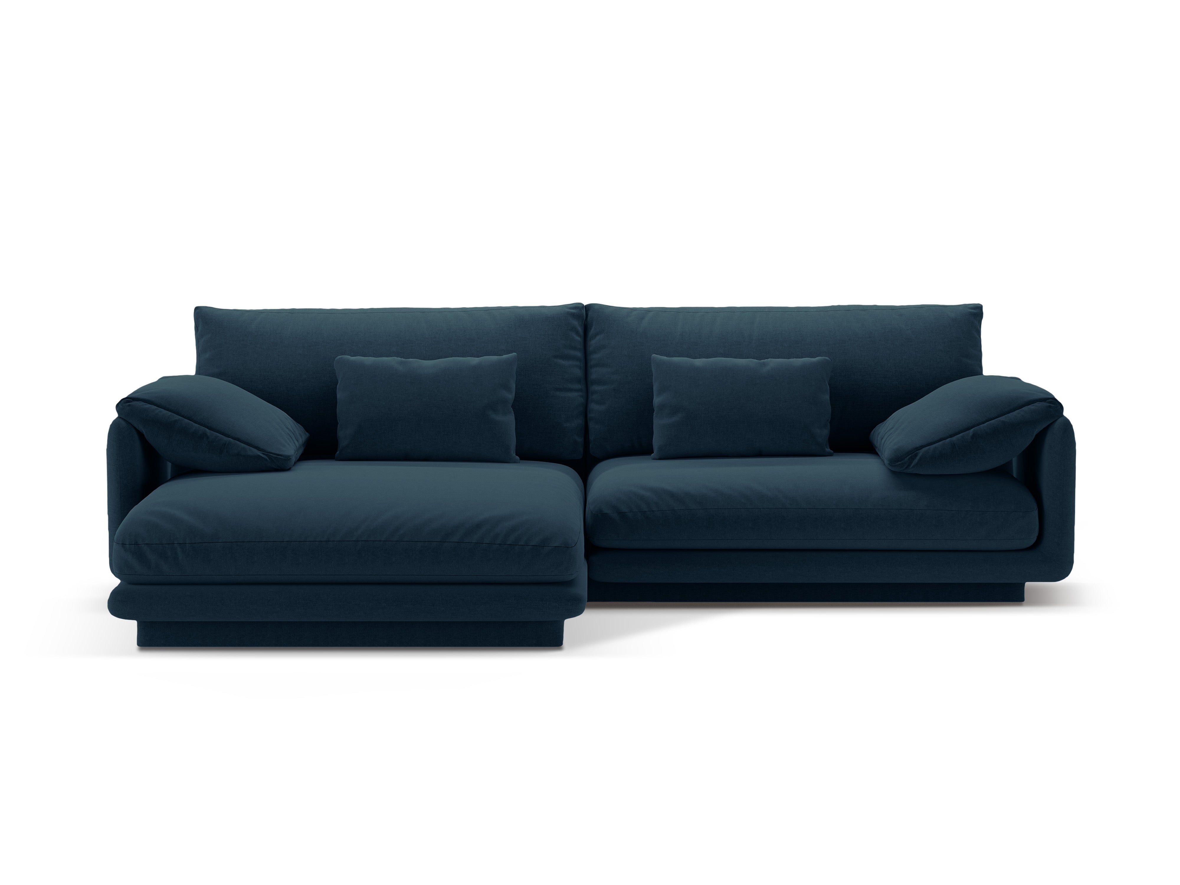 Left-handed 4-seater Torino navy blue corner