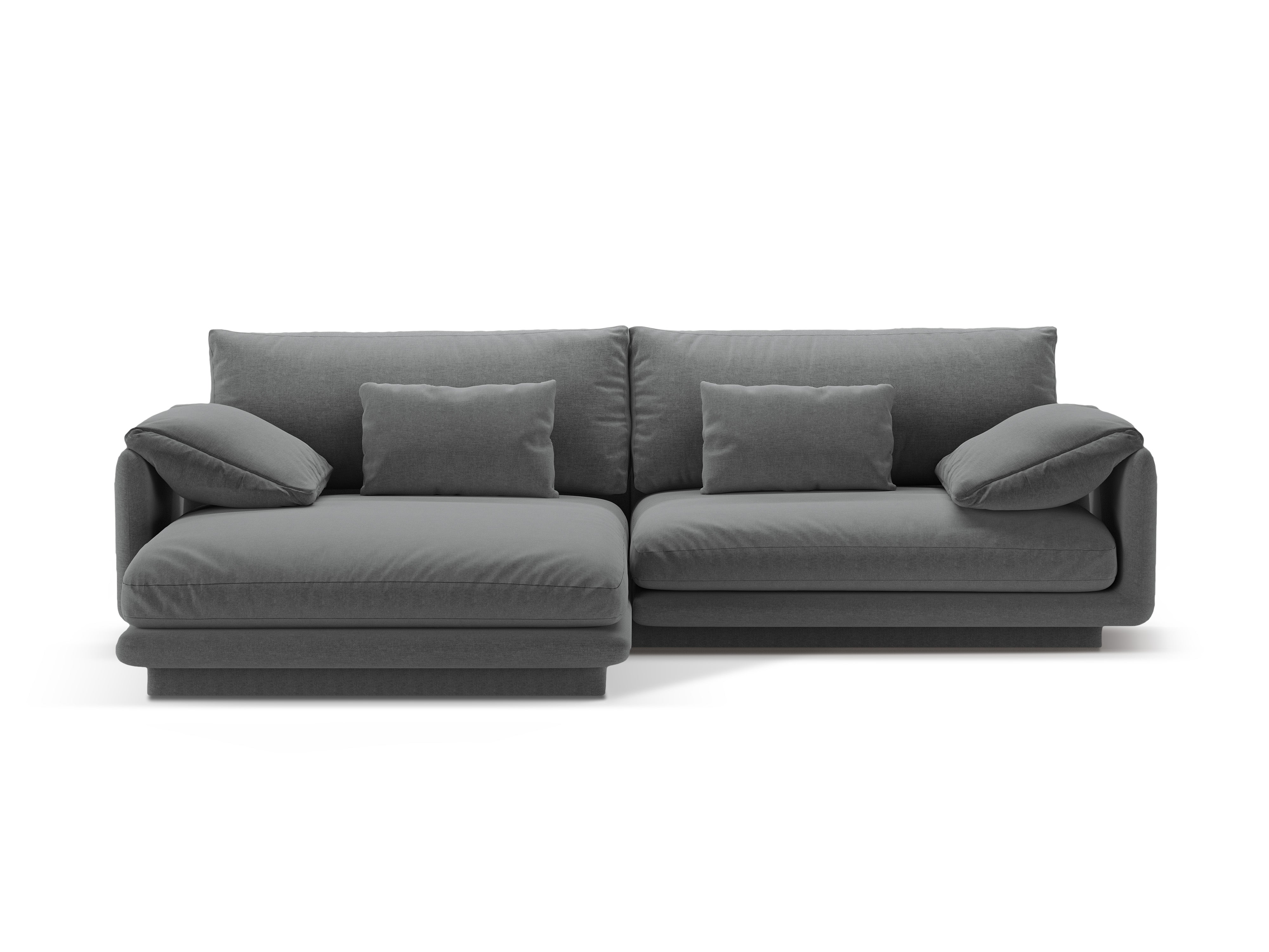 Left-handed 4-person corner Torino dark gray
