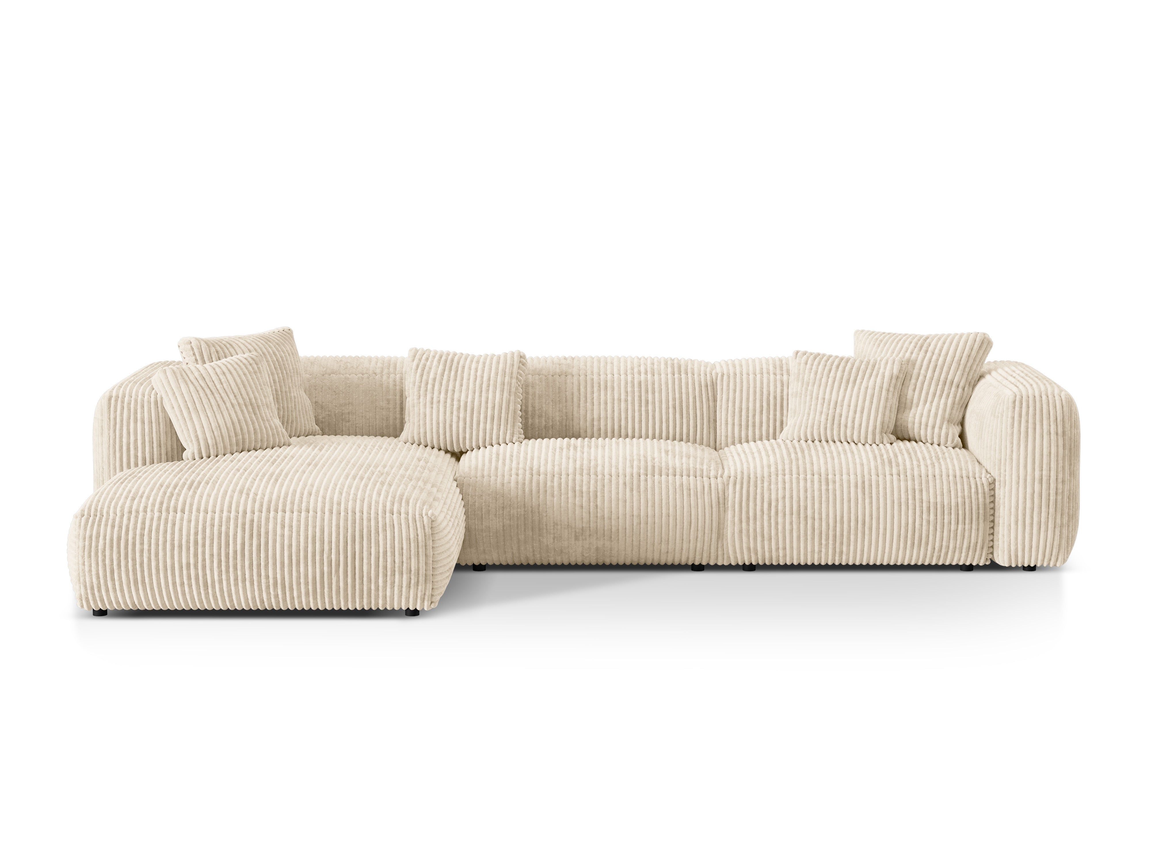 Linkshänder 3-Sitzer Martin Light Beige Cord