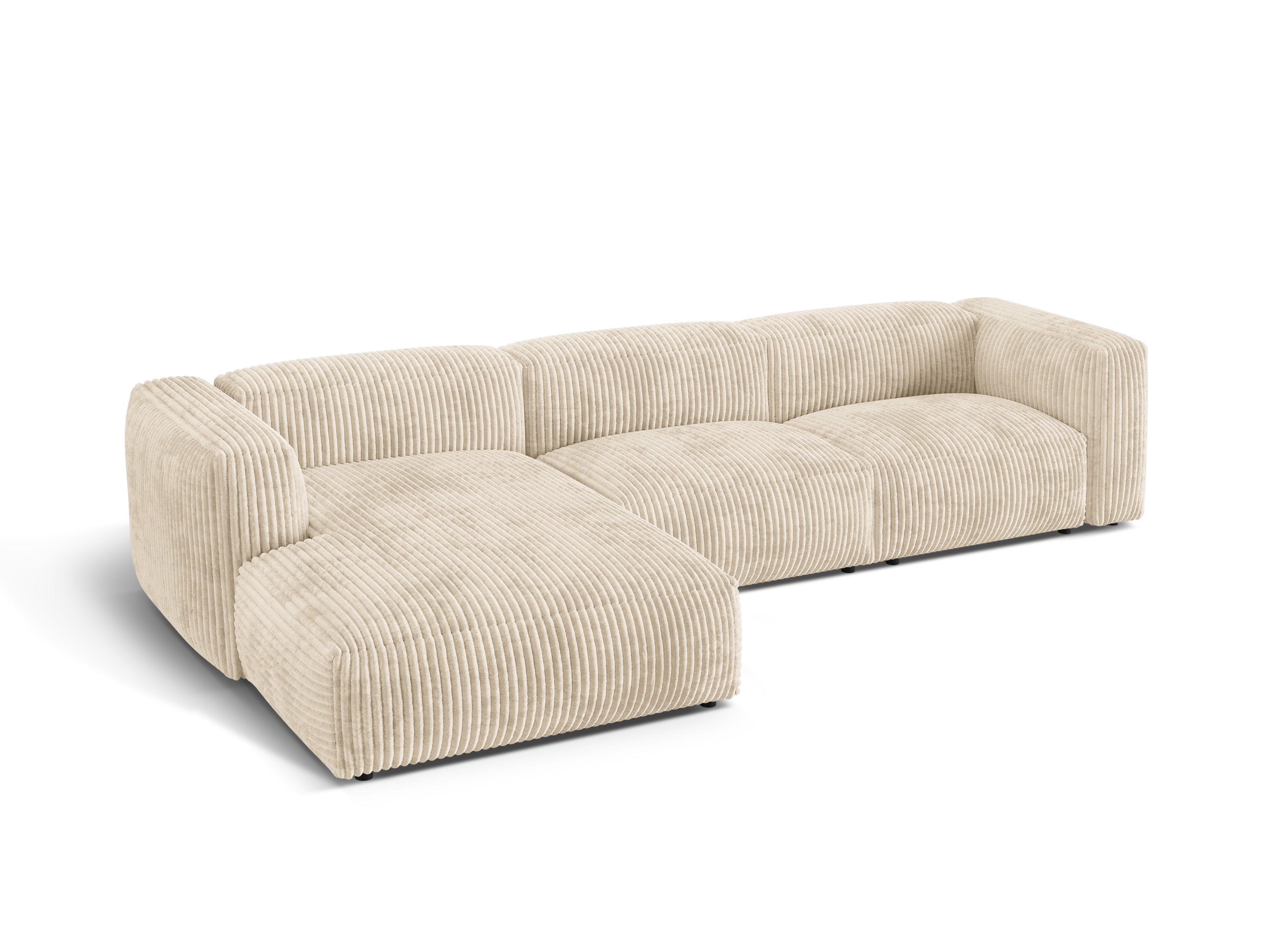 Linkshänder 3-Sitzer Martin Light Beige Cord