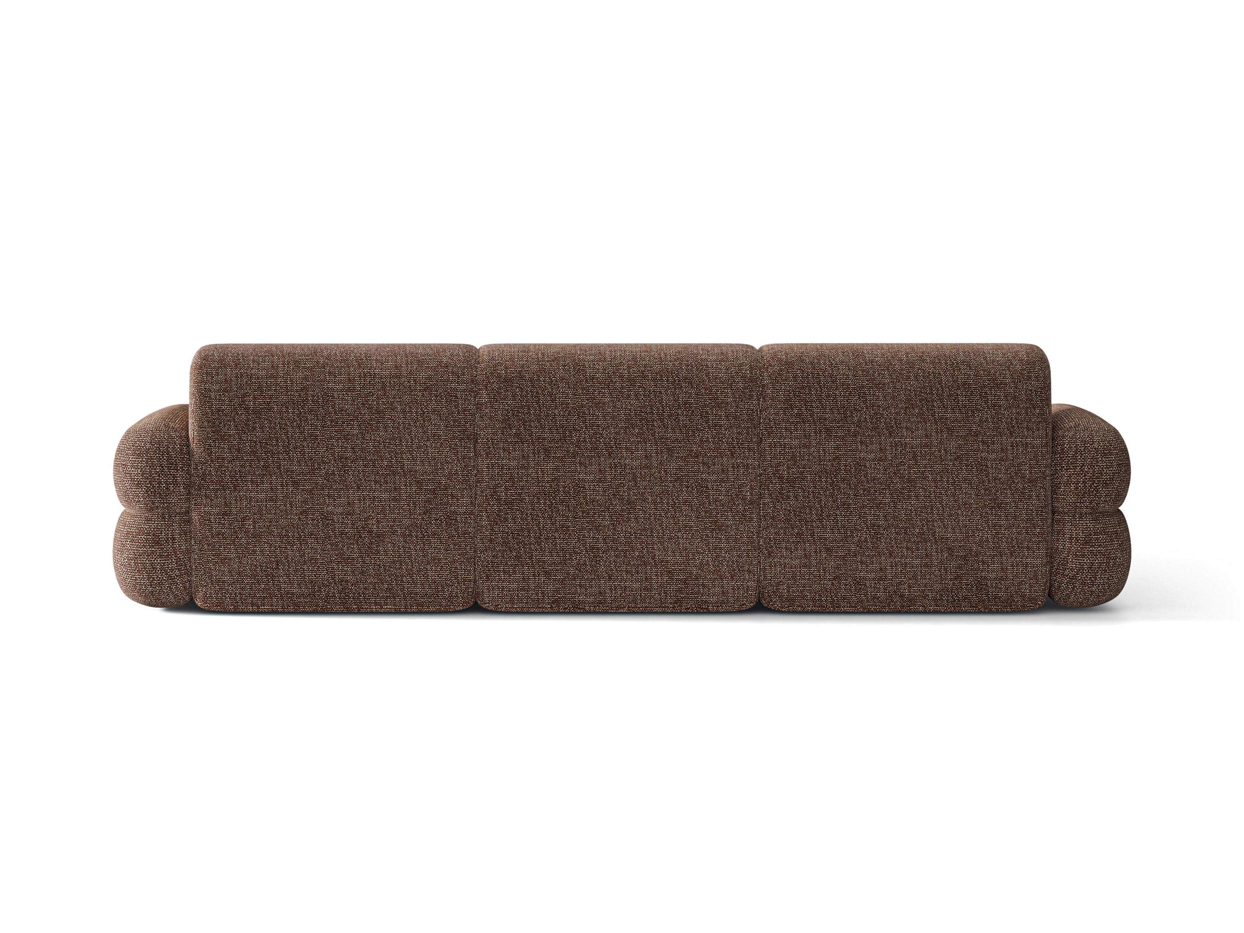 Left-facing NEO corner sofa in brown mélange