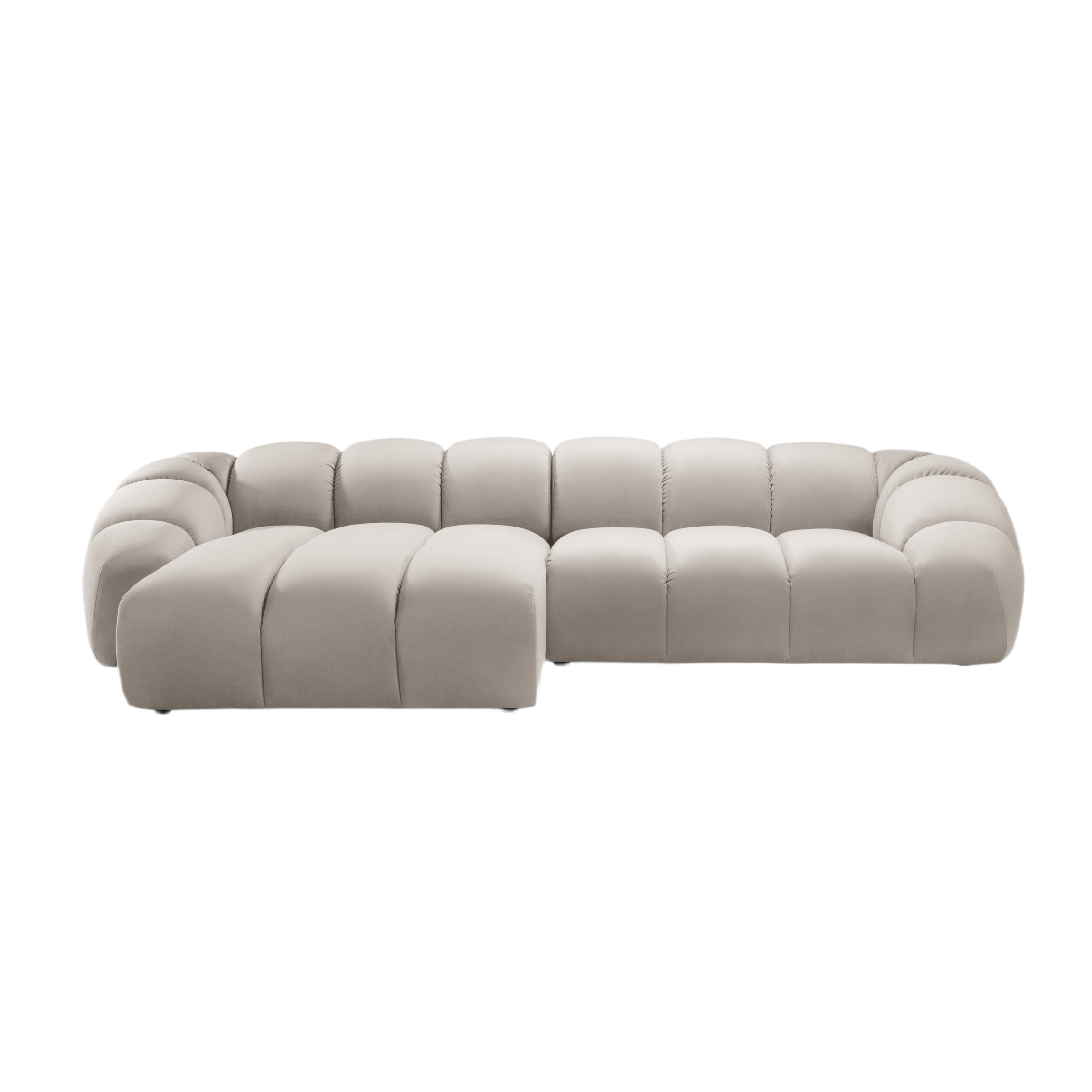 Velvet Linksecke Sofa, "Diana", 4 Sitze, Beige, 334x182x72
In Europa gemacht