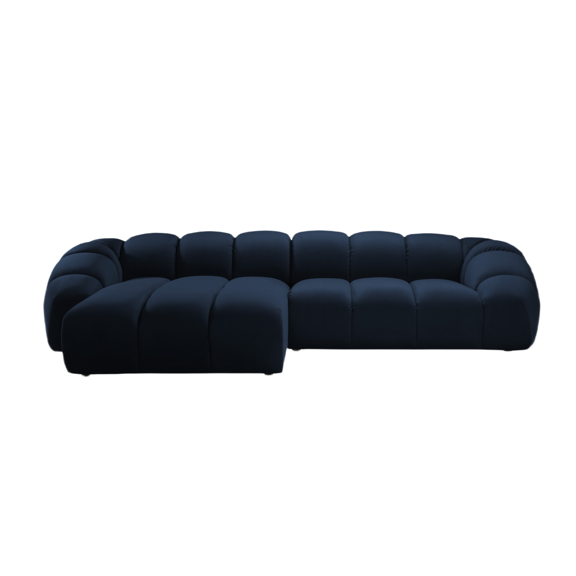 Velvet Linksecke Sofa, "Diana", 4 Sitze, Royal Blue, 334x182x72
In Europa gemacht