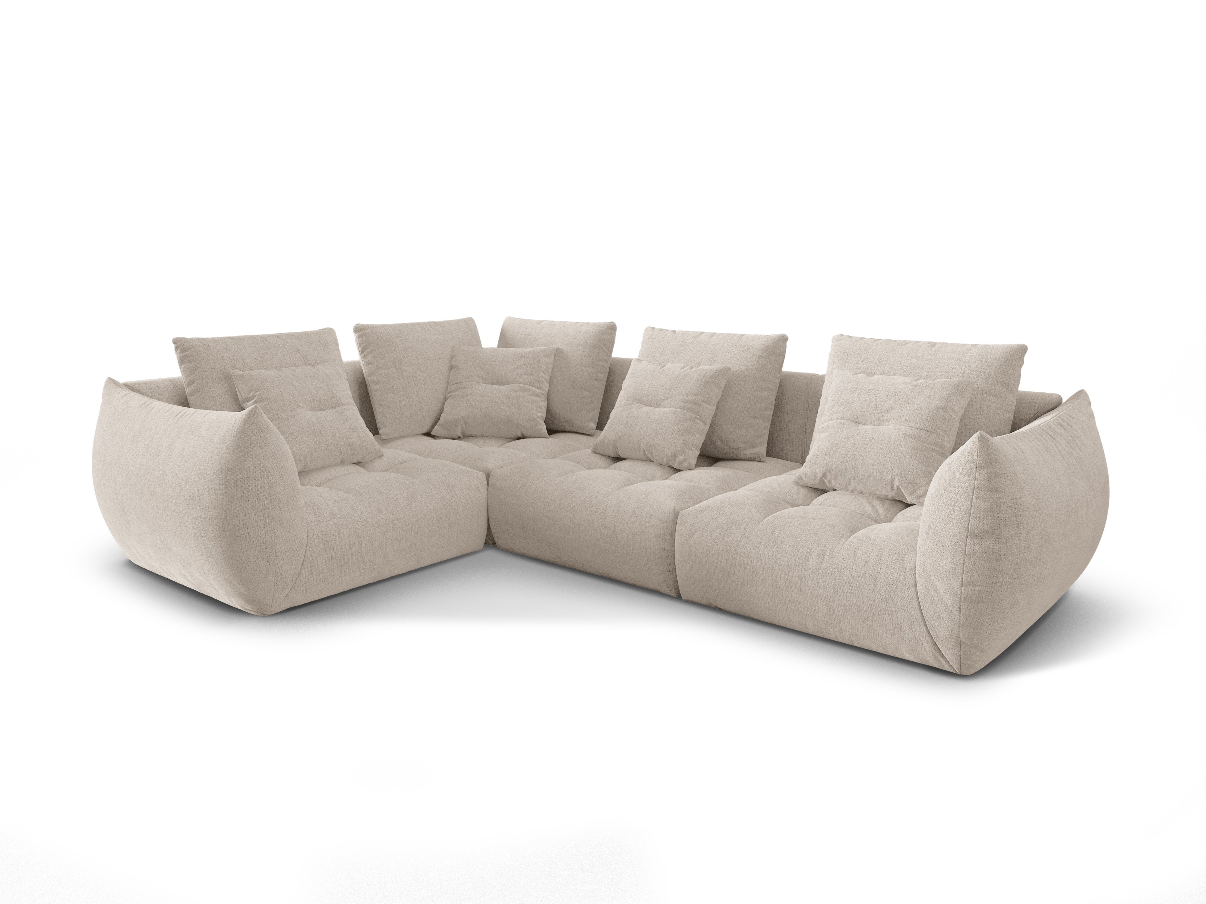 Modulares linke Ecksofa, "Bloom", 3 Sitze, dunkler Beige, 316x216x95
In Europa gemacht