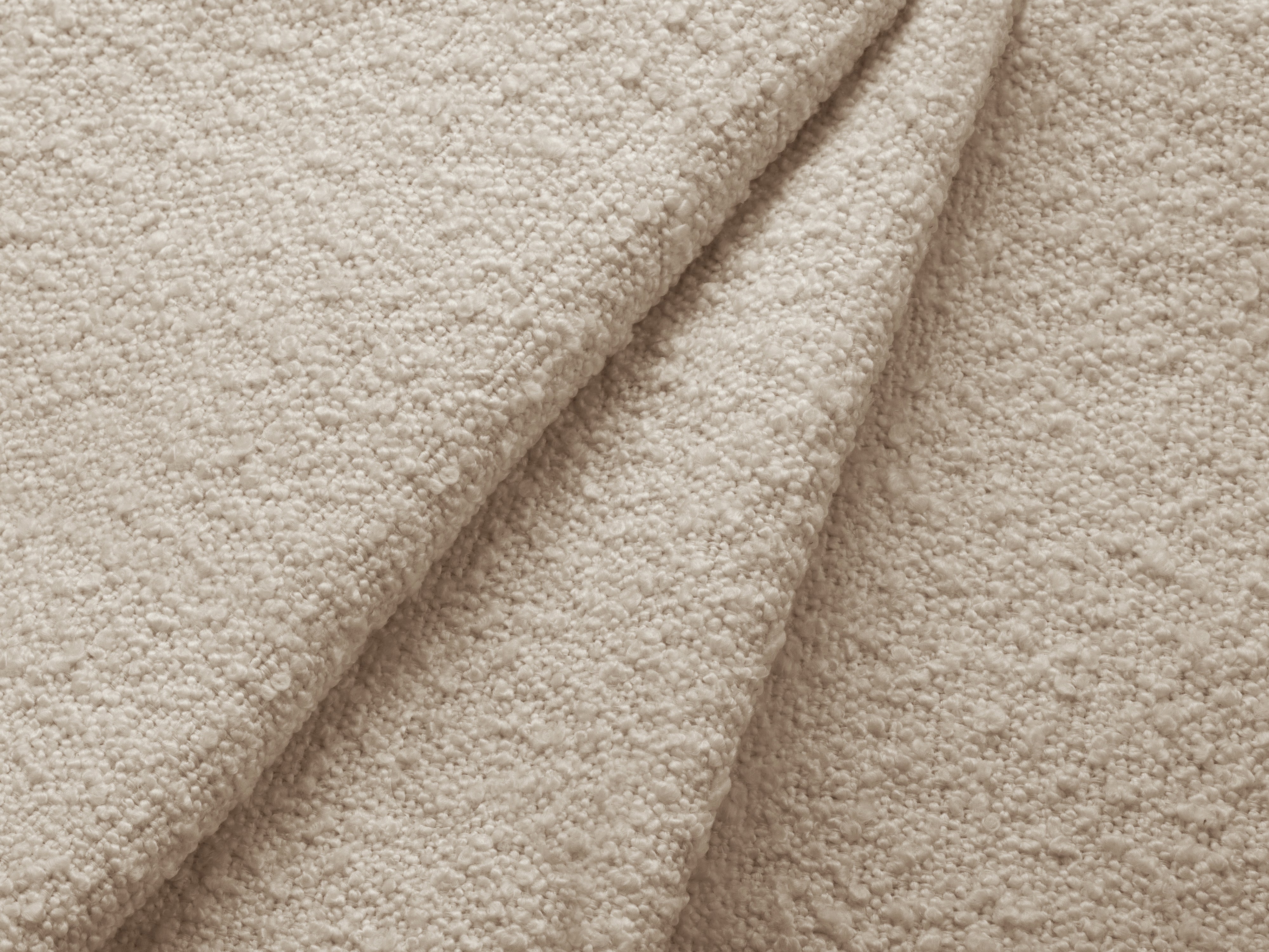 Left-sided corner sofa for 4 people KATE beige boucle