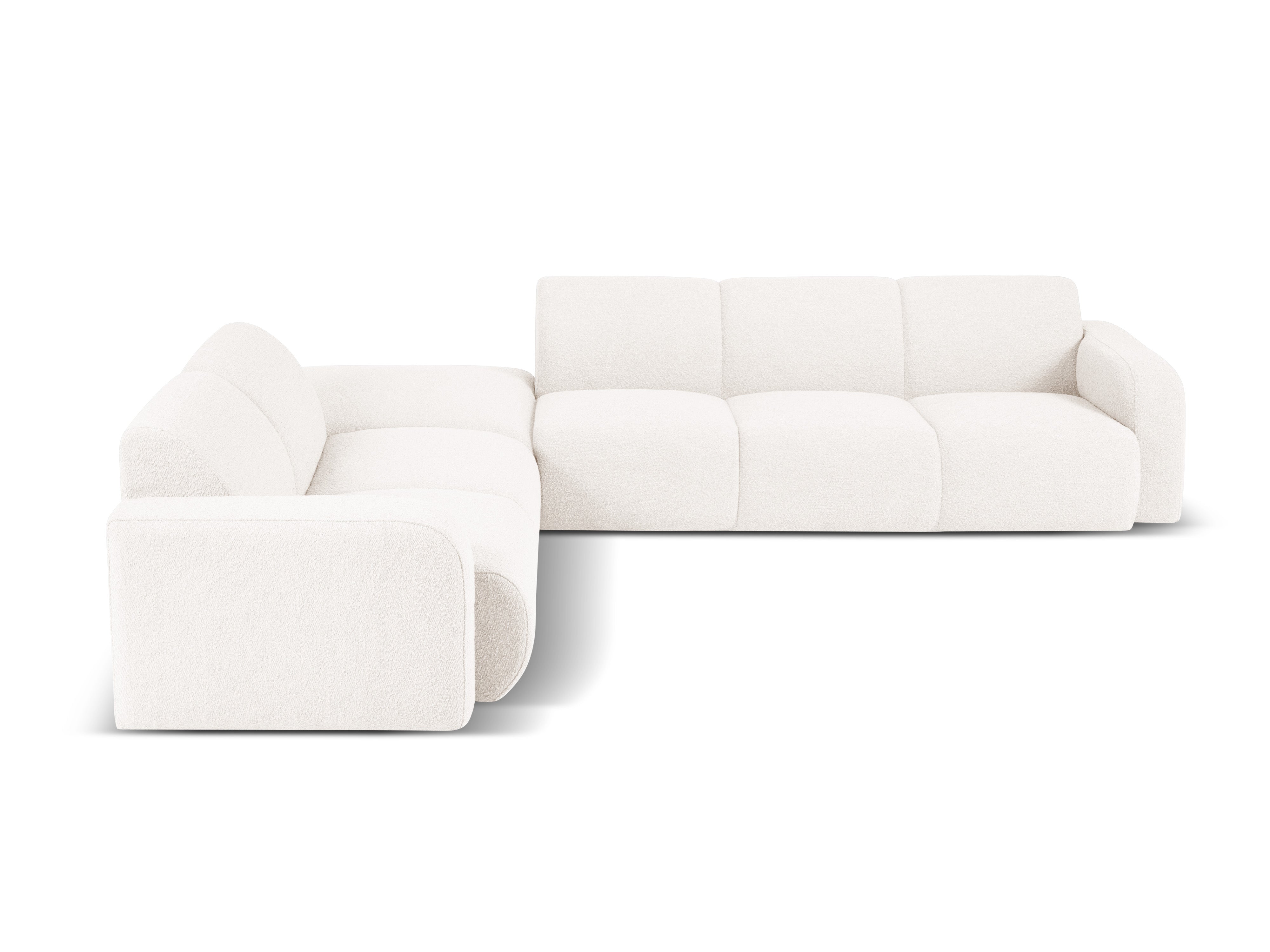 Narożnik w tkaninie boucle lewostronny otwarty MOLINO biały Micadoni Eye on Design