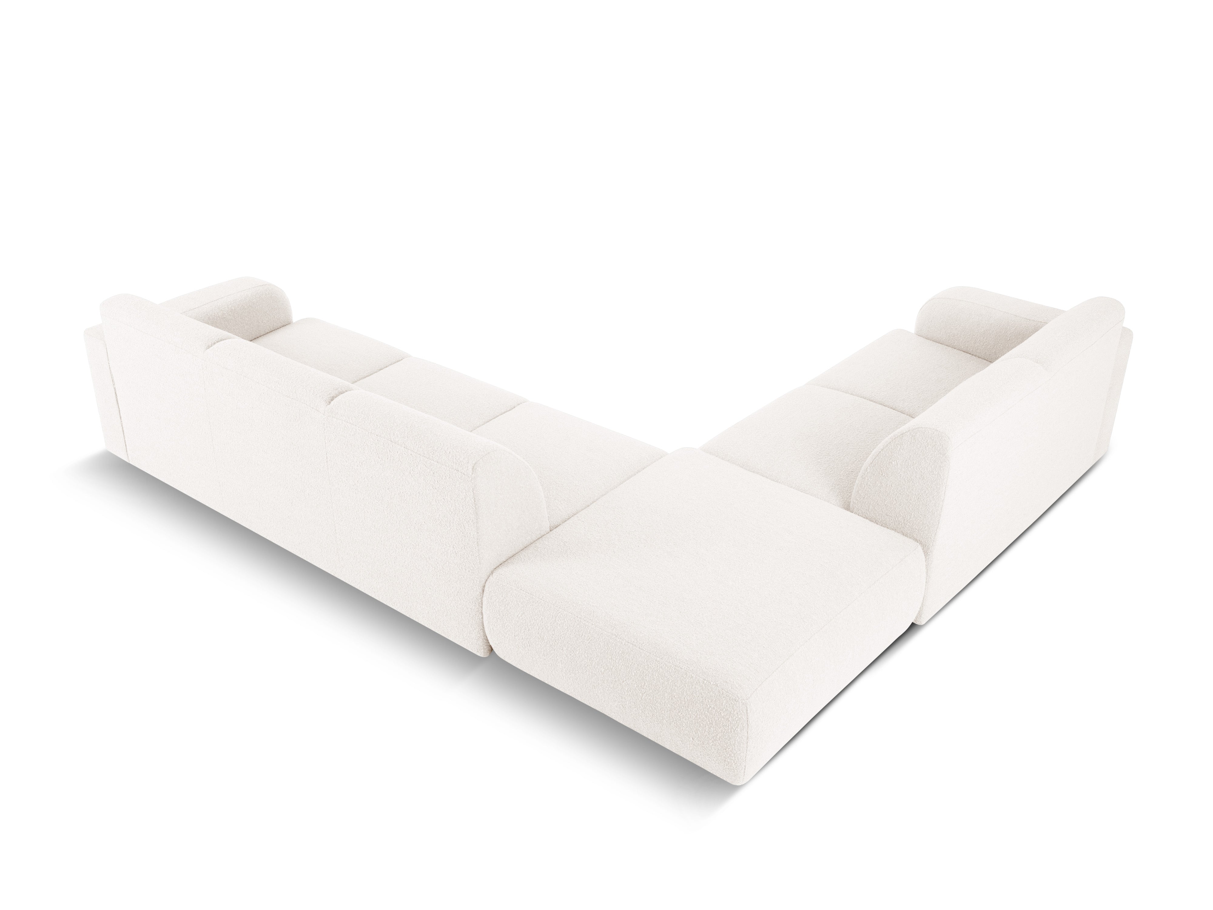 Narożnik w tkaninie boucle lewostronny otwarty MOLINO biały Micadoni Eye on Design