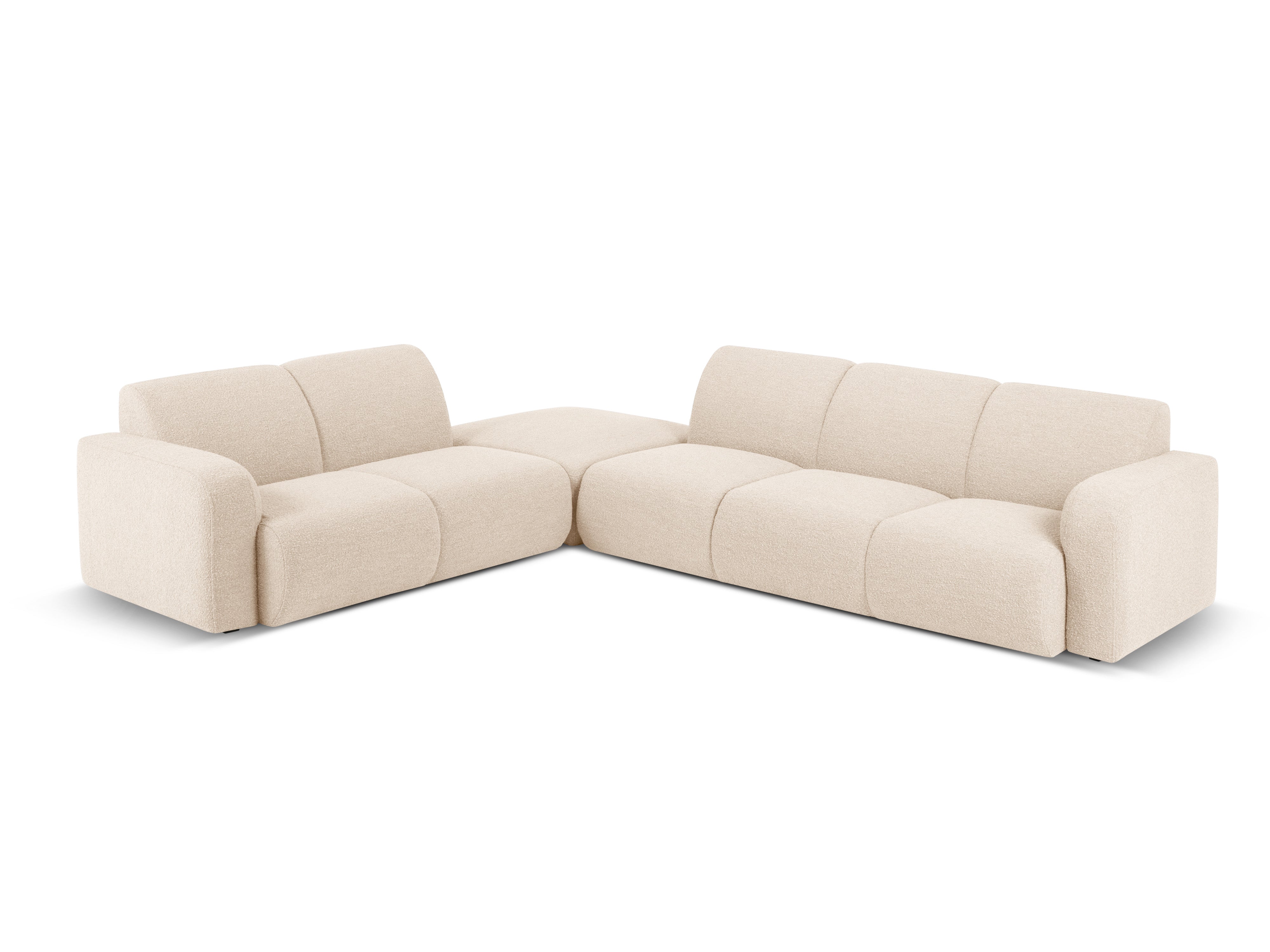 Narożnik w tkaninie boucle lewostronny otwarty MOLINO beżowy Micadoni Eye on Design