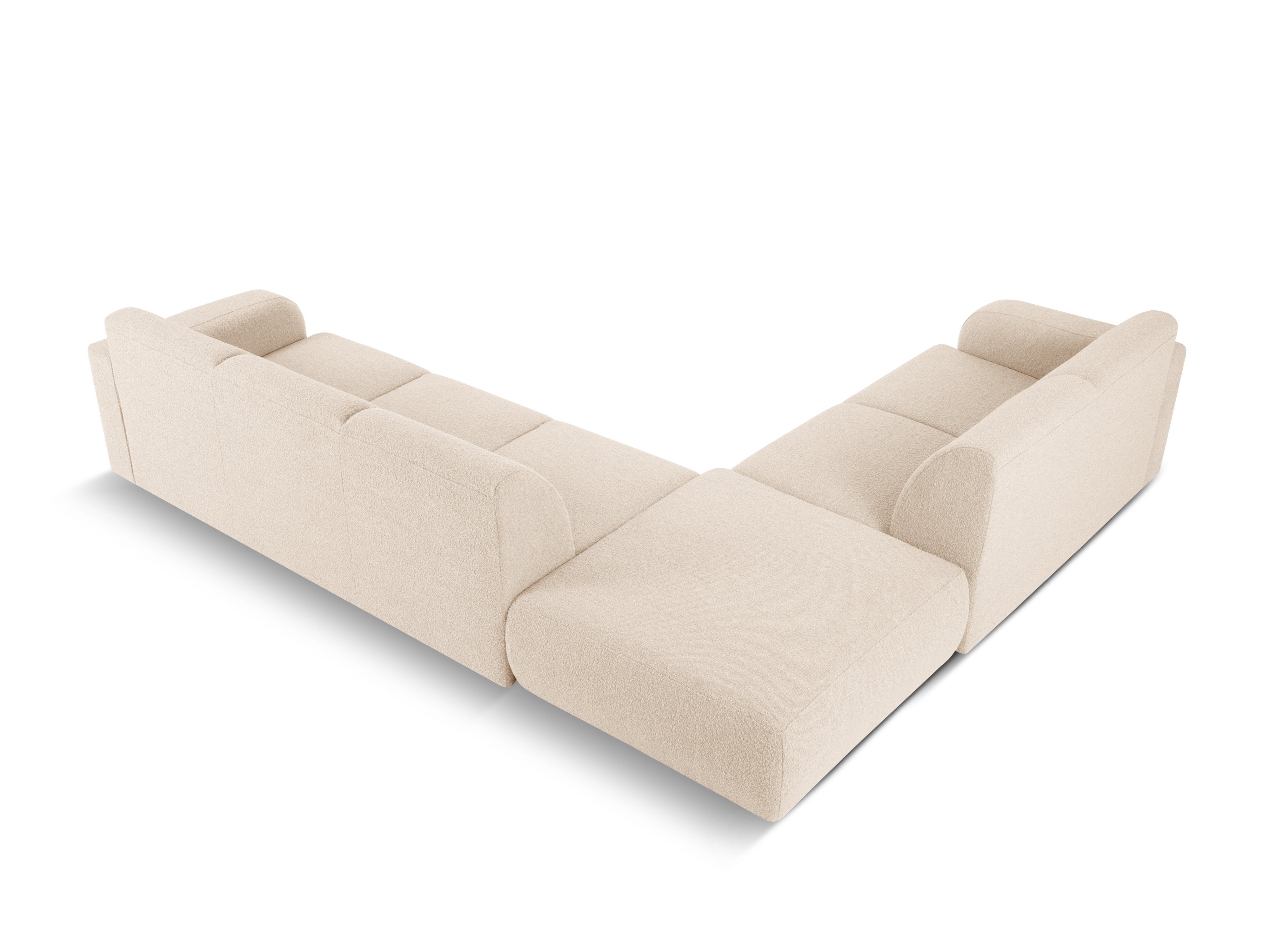 Narożnik w tkaninie boucle lewostronny otwarty MOLINO beżowy Micadoni Eye on Design