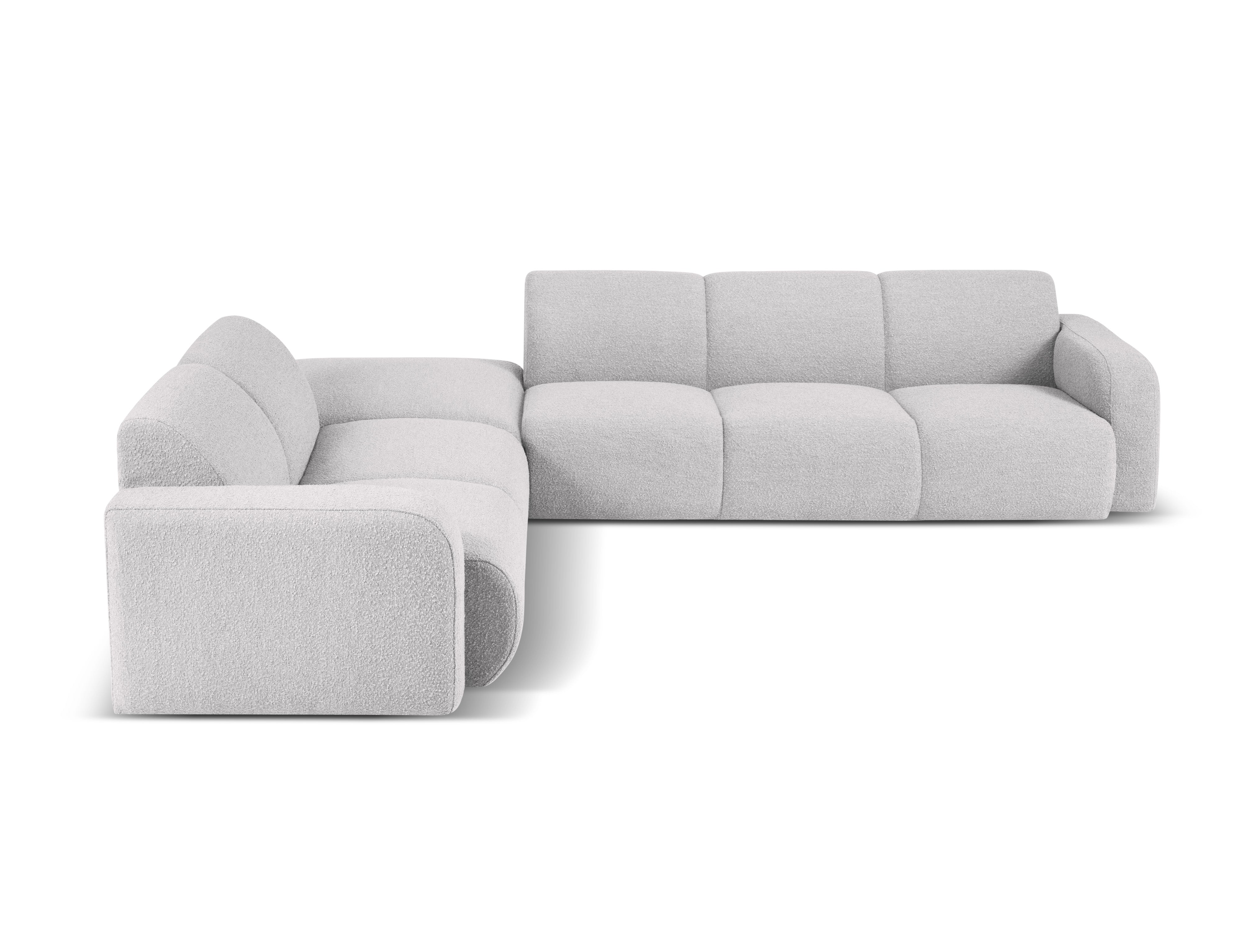 Narożnik w tkaninie boucle lewostronny otwarty MOLINO jasnoszary Micadoni Eye on Design