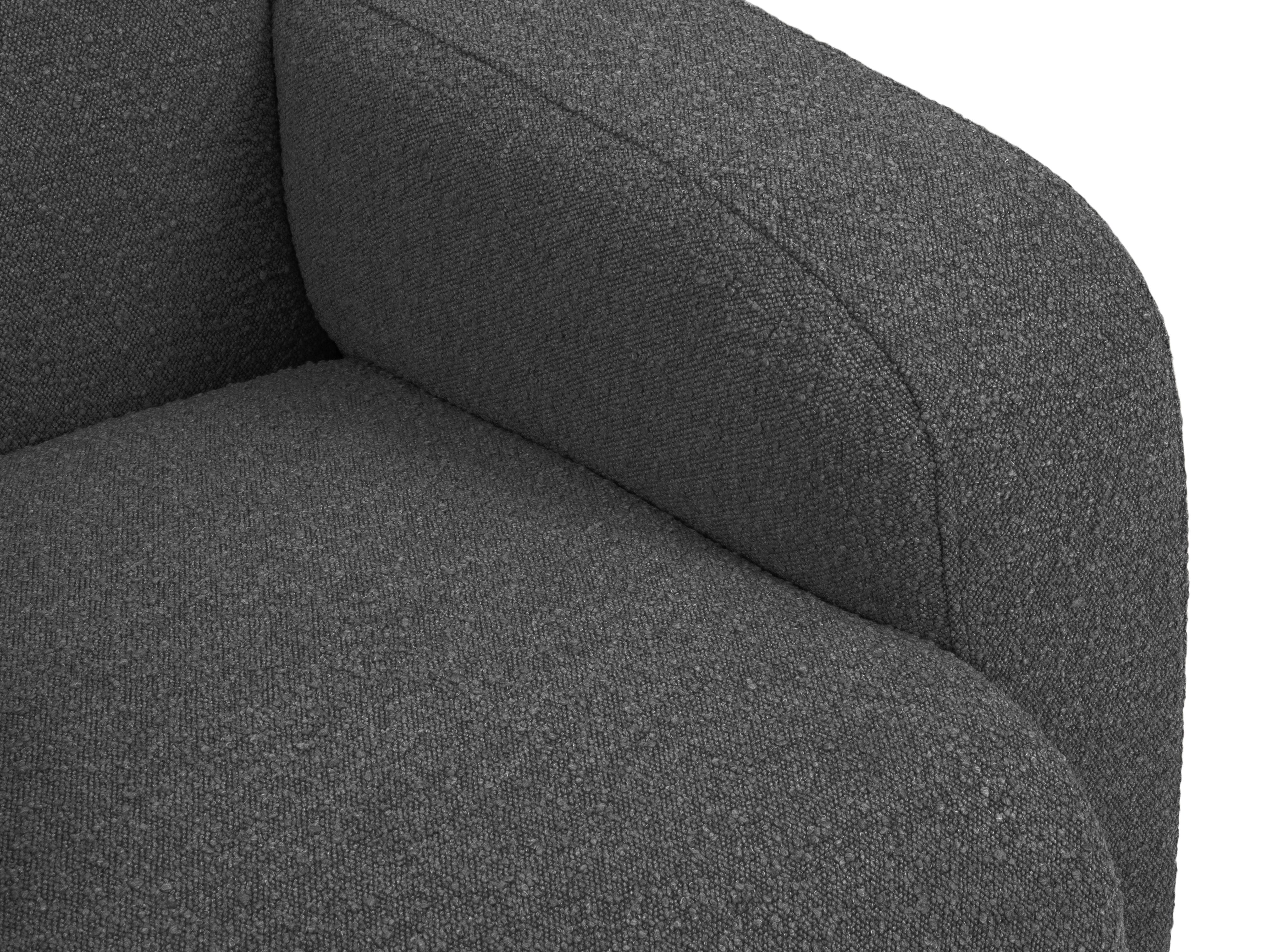 Narożnik w tkaninie boucle lewostronny otwarty MOLINO ciemnoszary Micadoni Eye on Design
