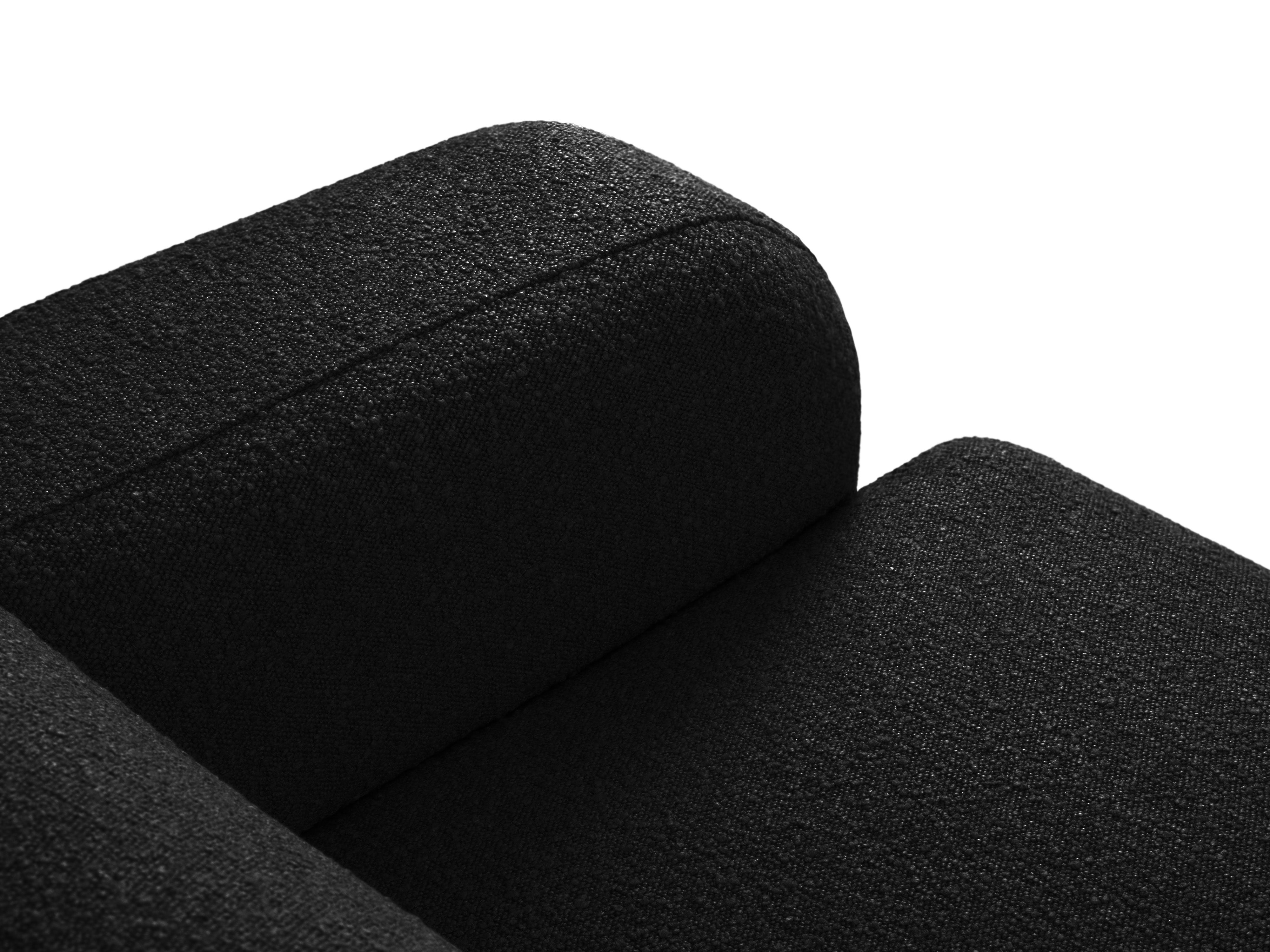 Narożnik w tkaninie boucle lewostronny otwarty MOLINO czarny Micadoni Eye on Design