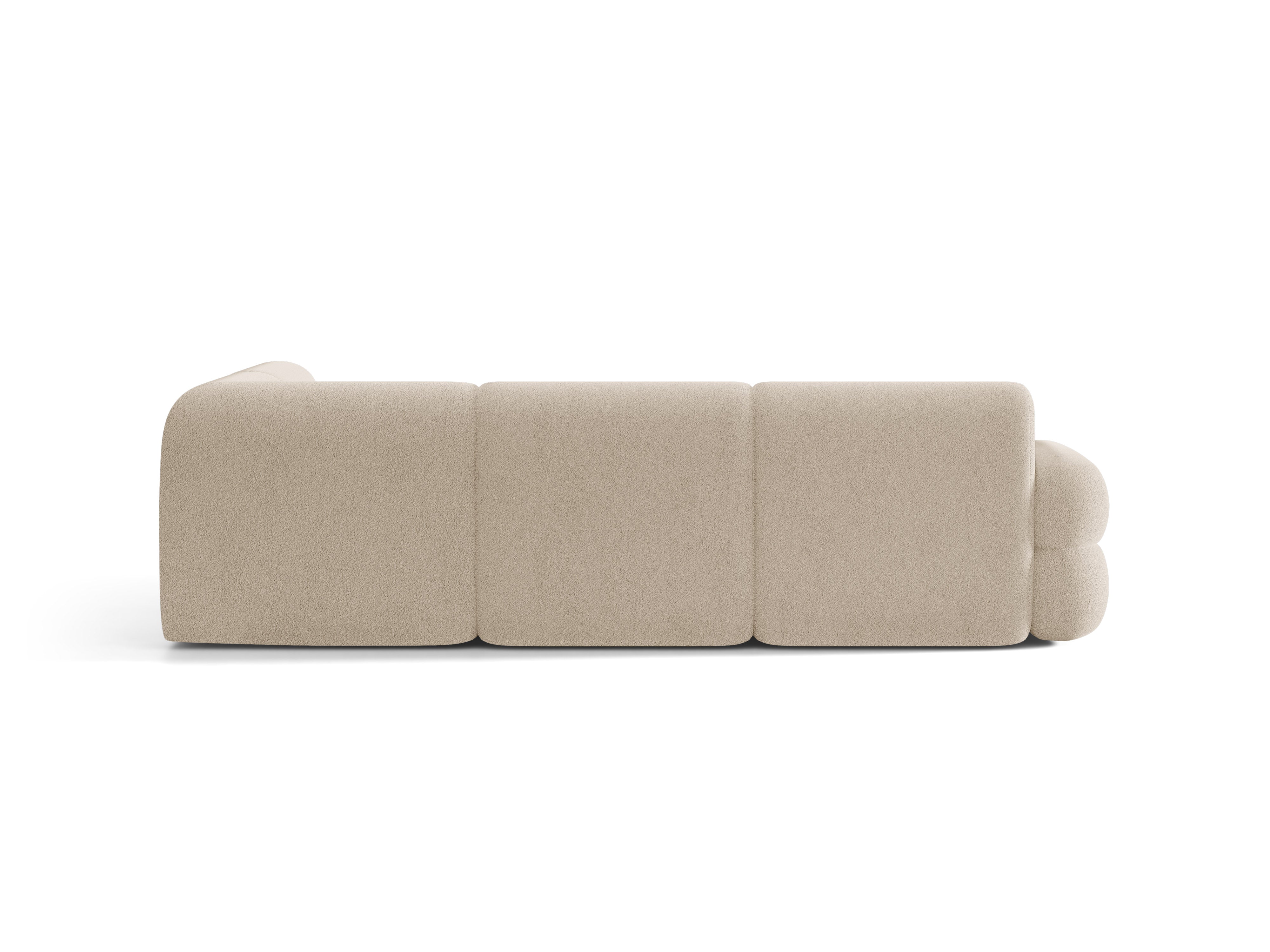 Right-facing L-shaped NEO beige boucle corner sofa