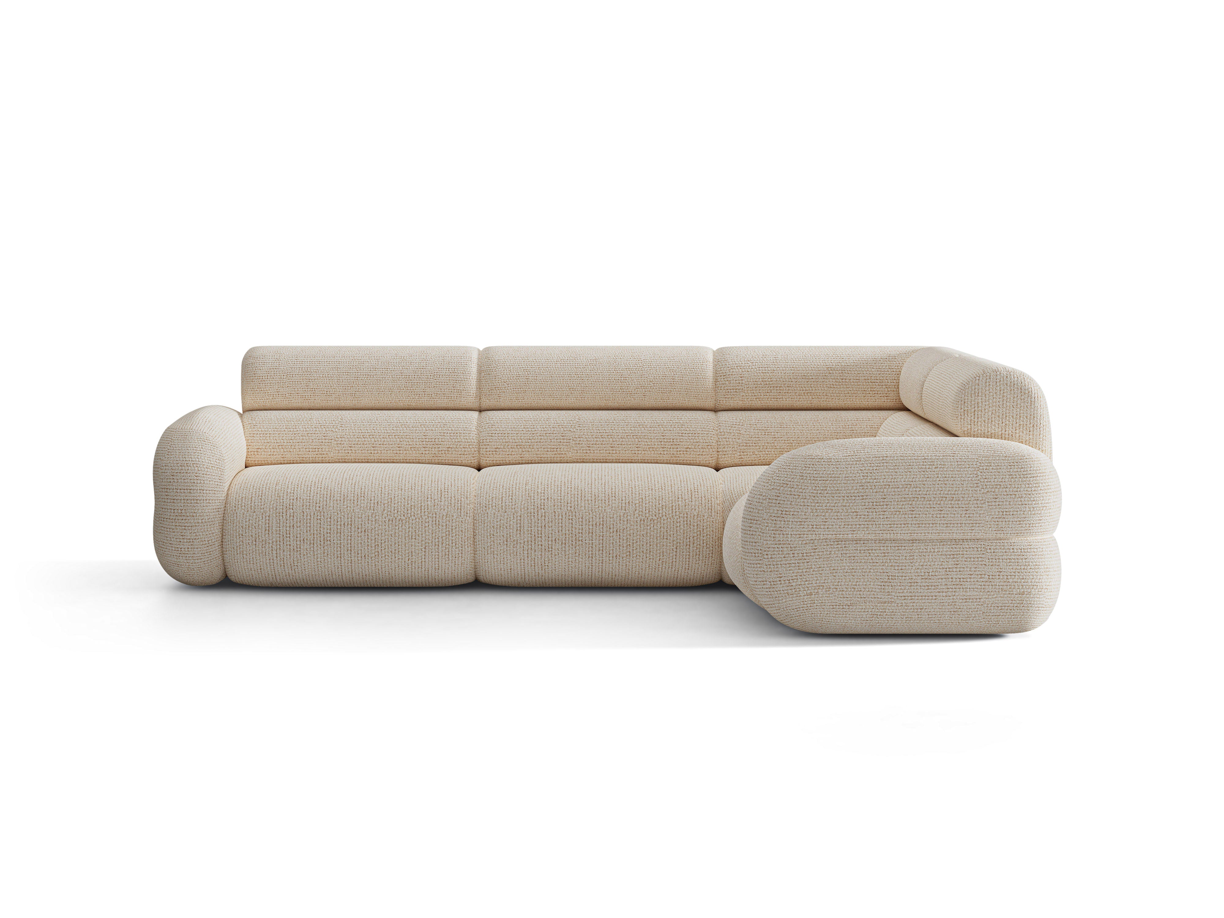 Right-facing L-shaped NEO corner sofa in beige mélange