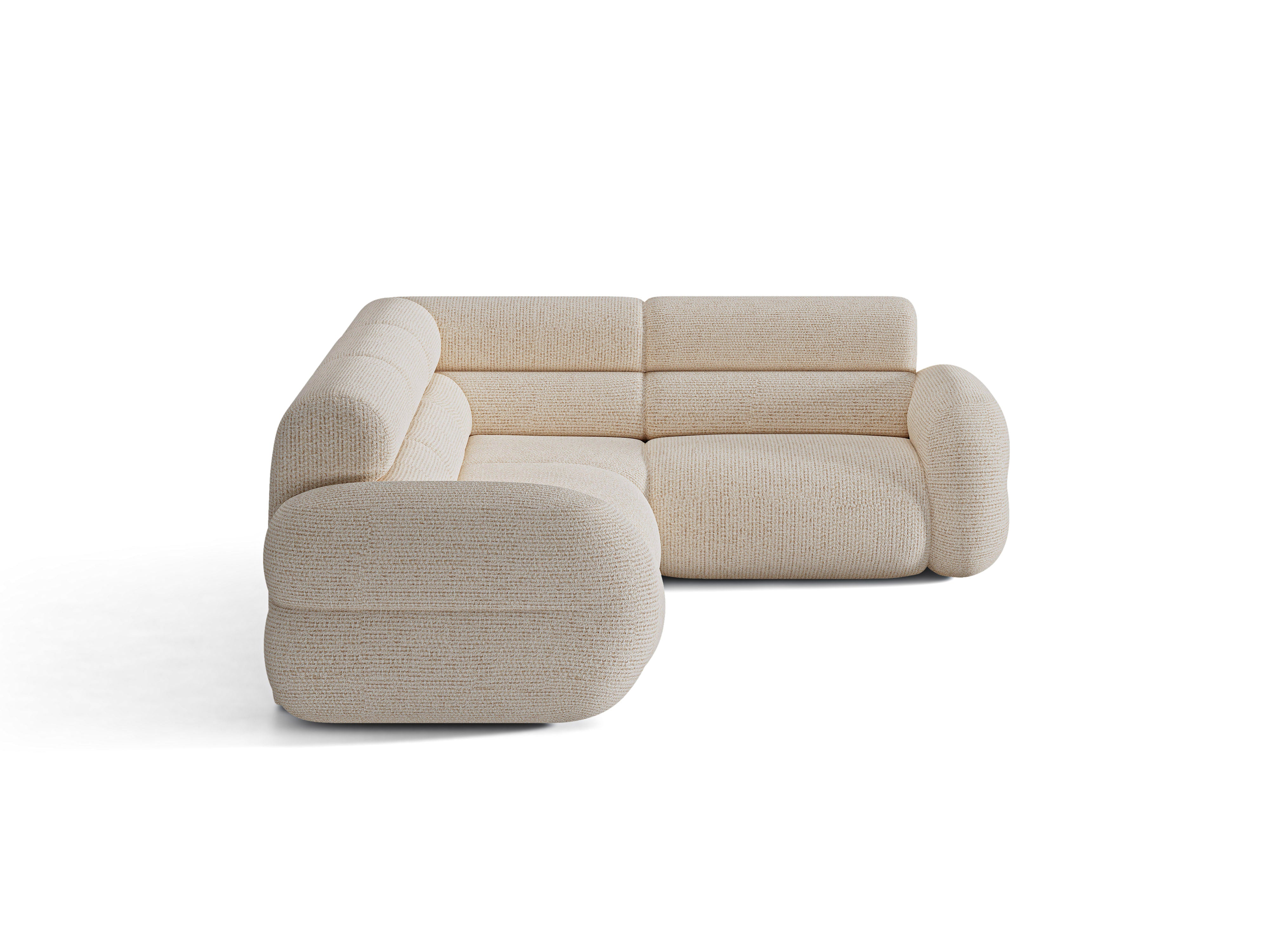 Right-facing L-shaped NEO corner sofa in beige mélange