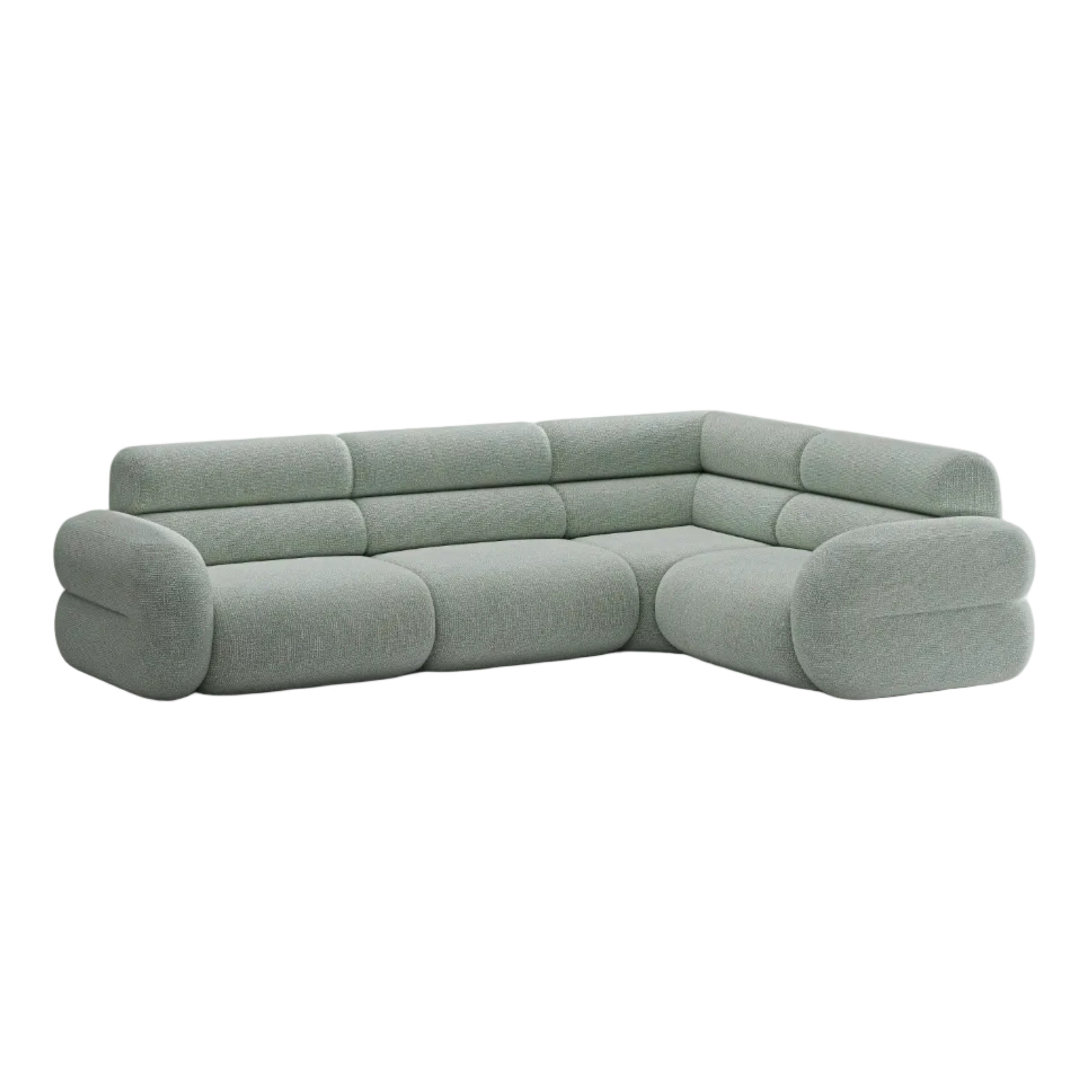 Right-facing L-shaped NEO sofa in blue mélange