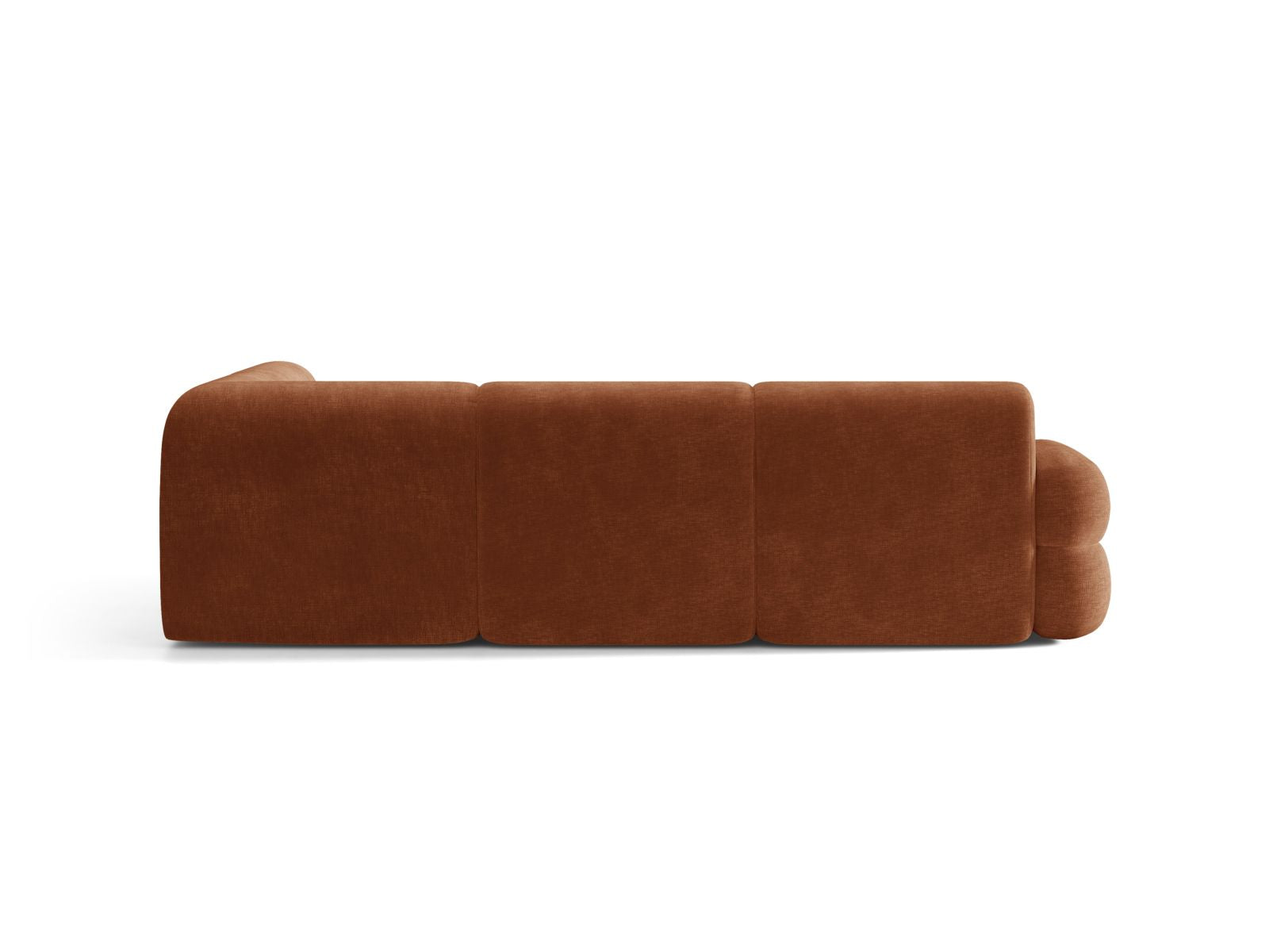 Right-facing L-shaped NEO brick chenille corner sofa