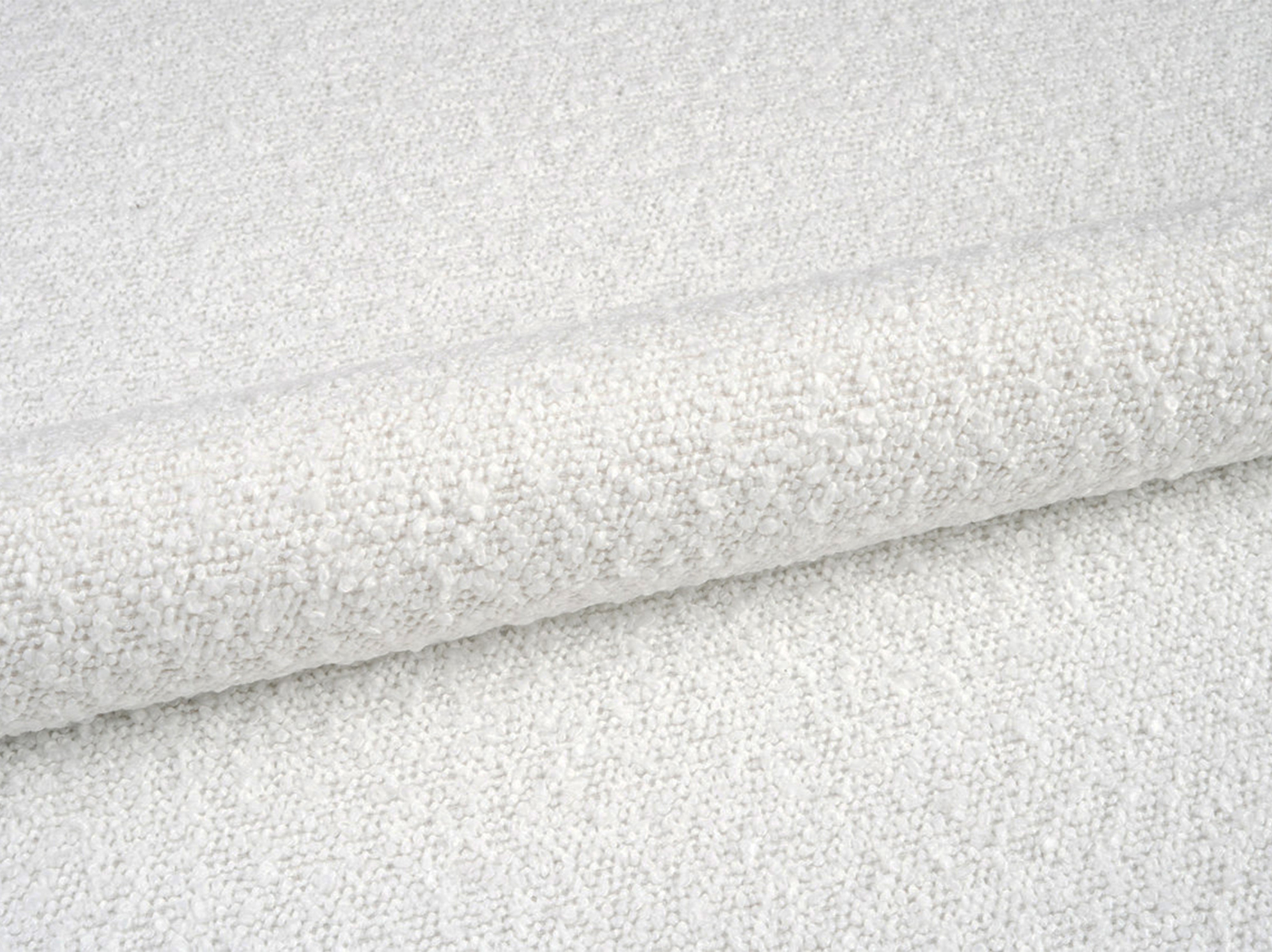 Left-facing 3-seater sofa JODIE in white boucle