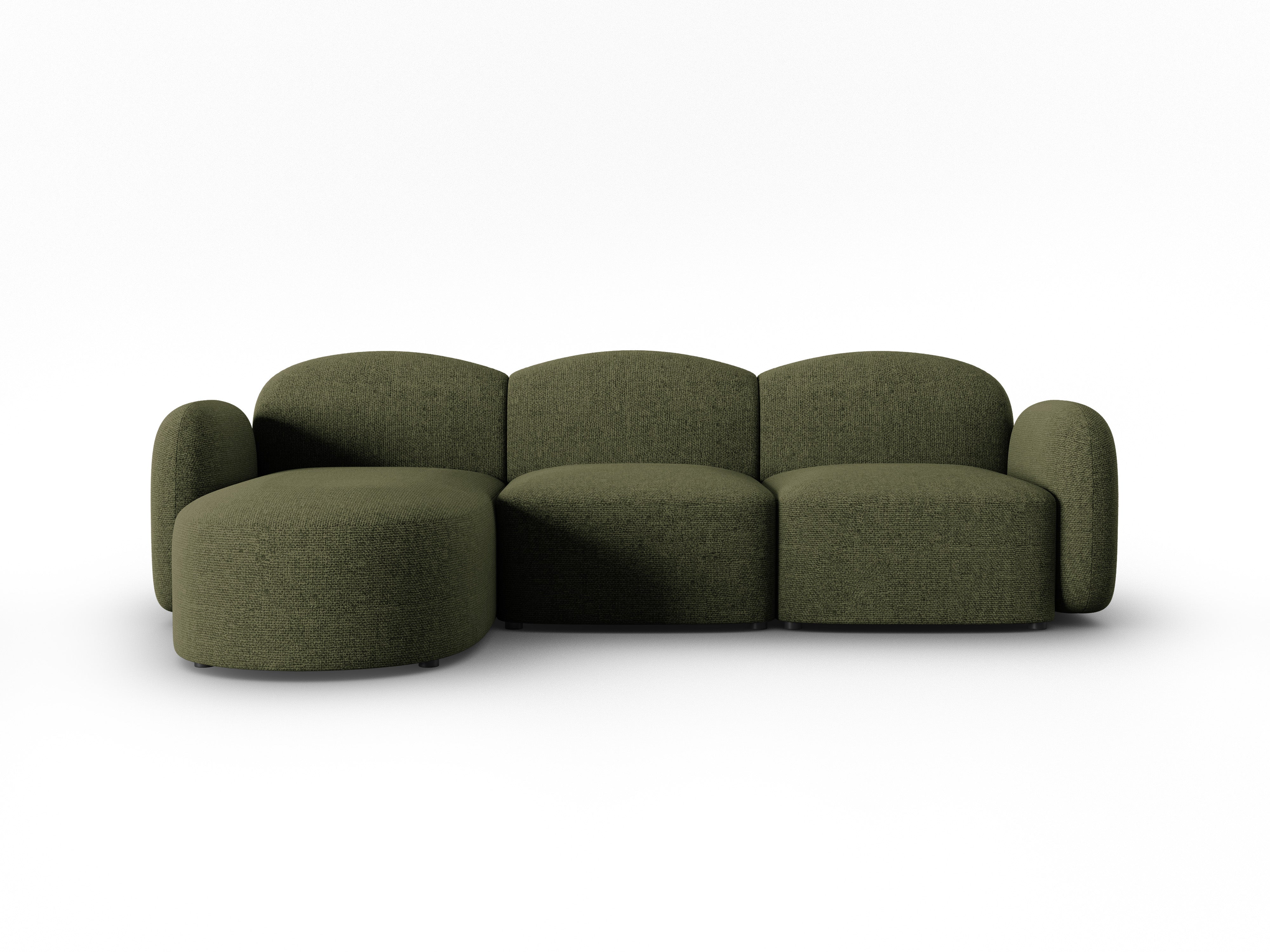 Narożnik lewostronny 5-osobowy BLAIR szenil zielony melanż Micadoni Eye on Design