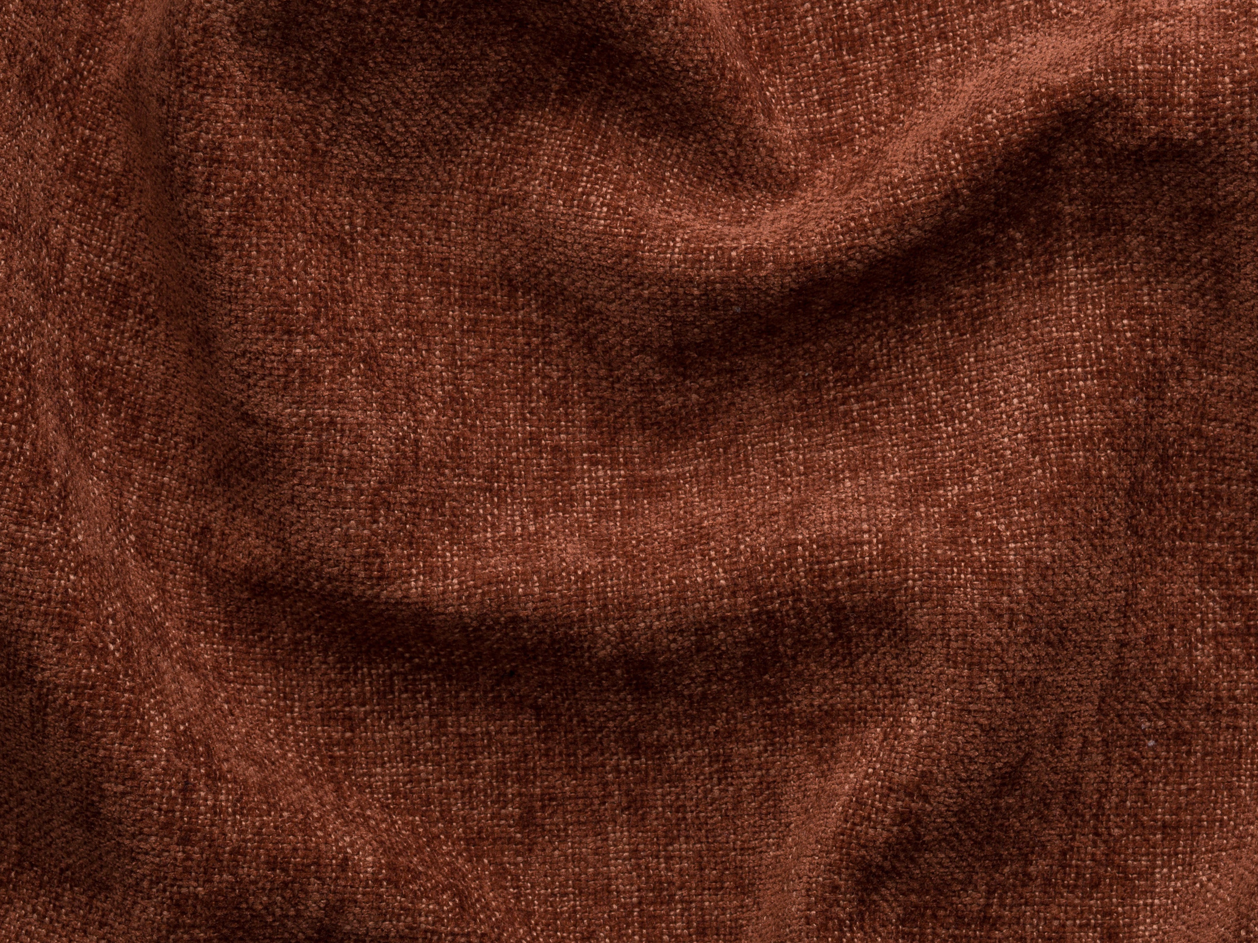 Left-facing 3-seater sofa JODIE in brick tweed