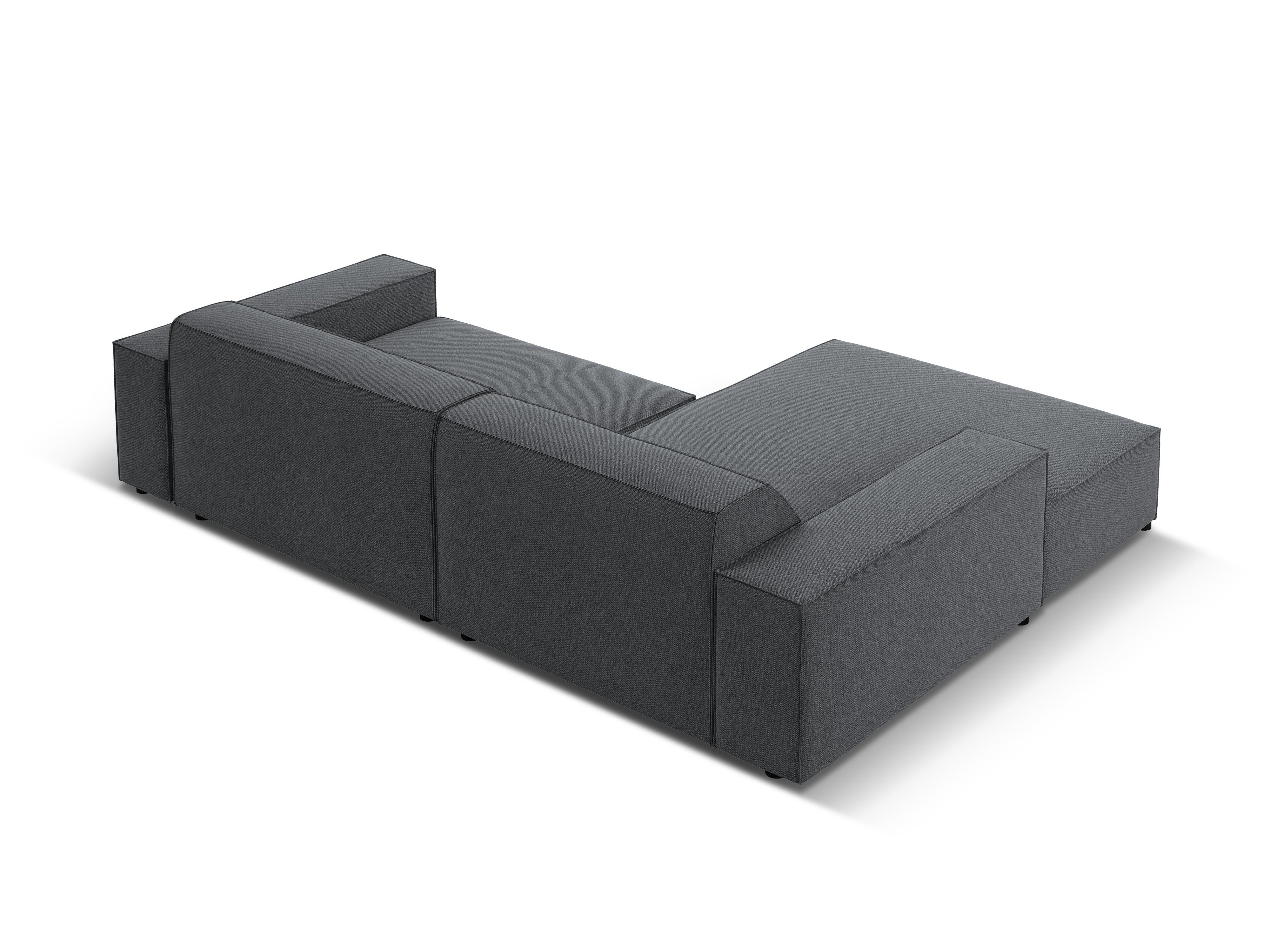 Left-facing 3-seater sofa JODIE in gray