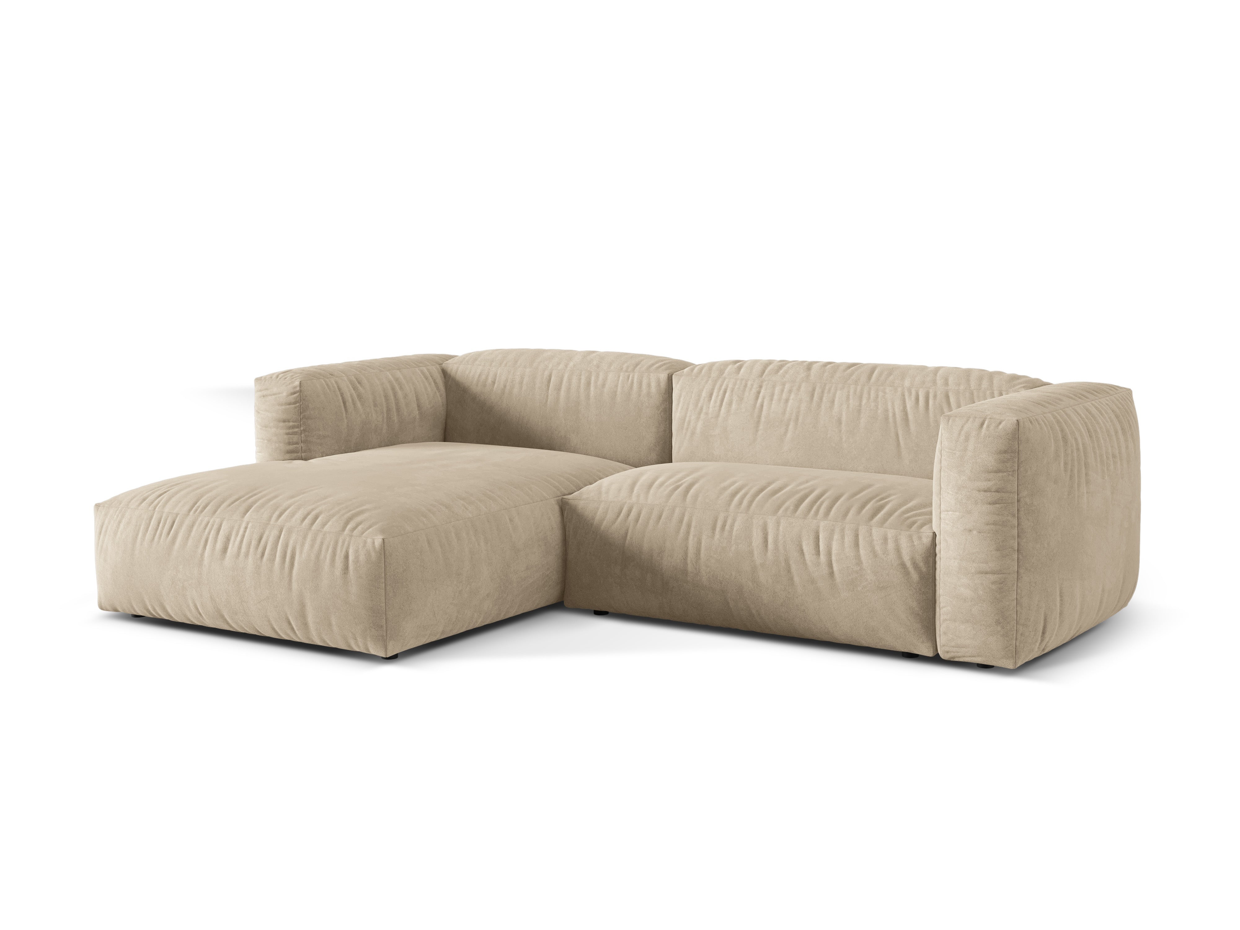 2-Sitzer-Samt-Ecke Martin Light Beige