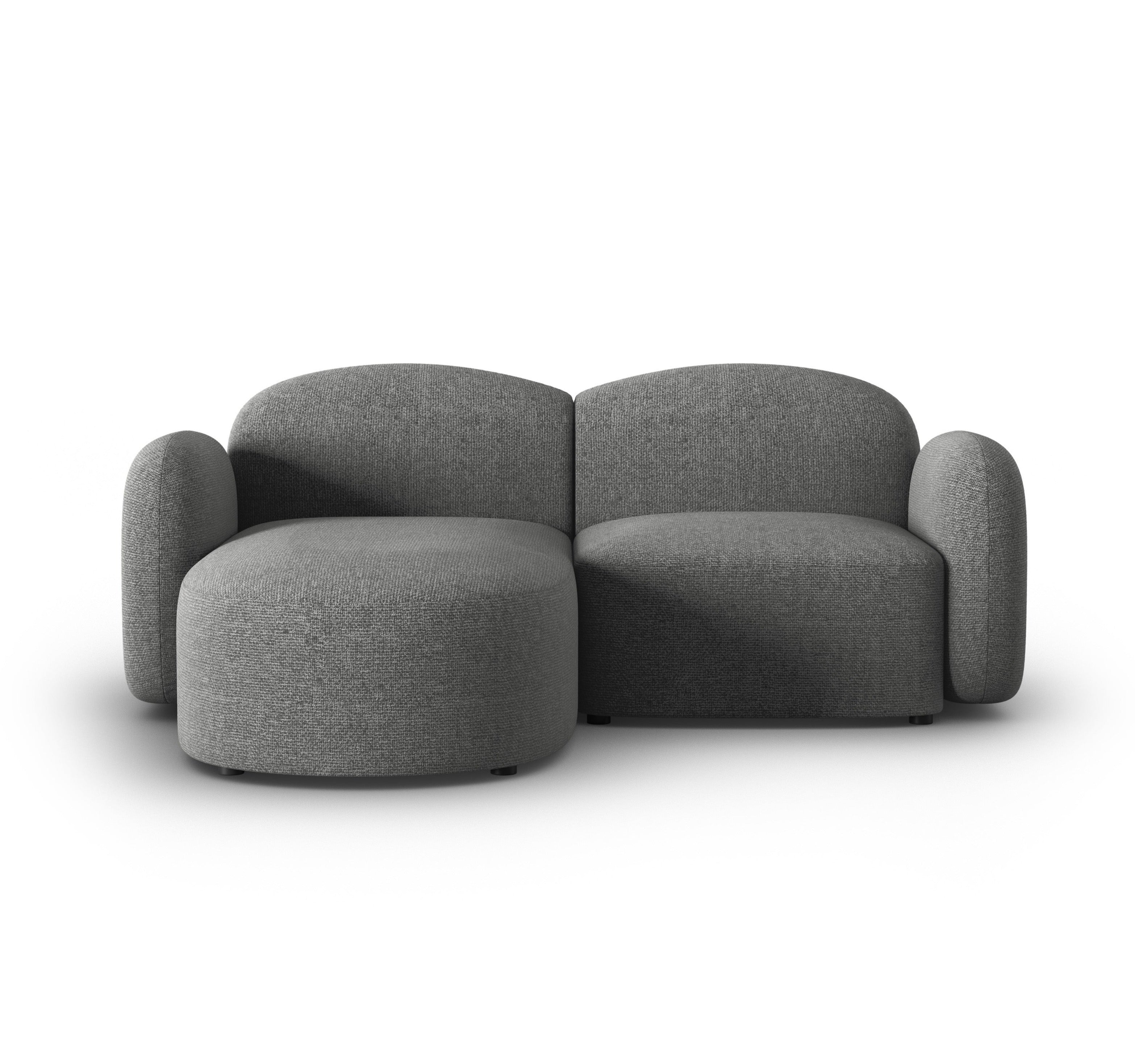 Narożnik lewostronny 3-osobowy BLAIR szenil ciemnoszary melanż Micadoni Eye on Design