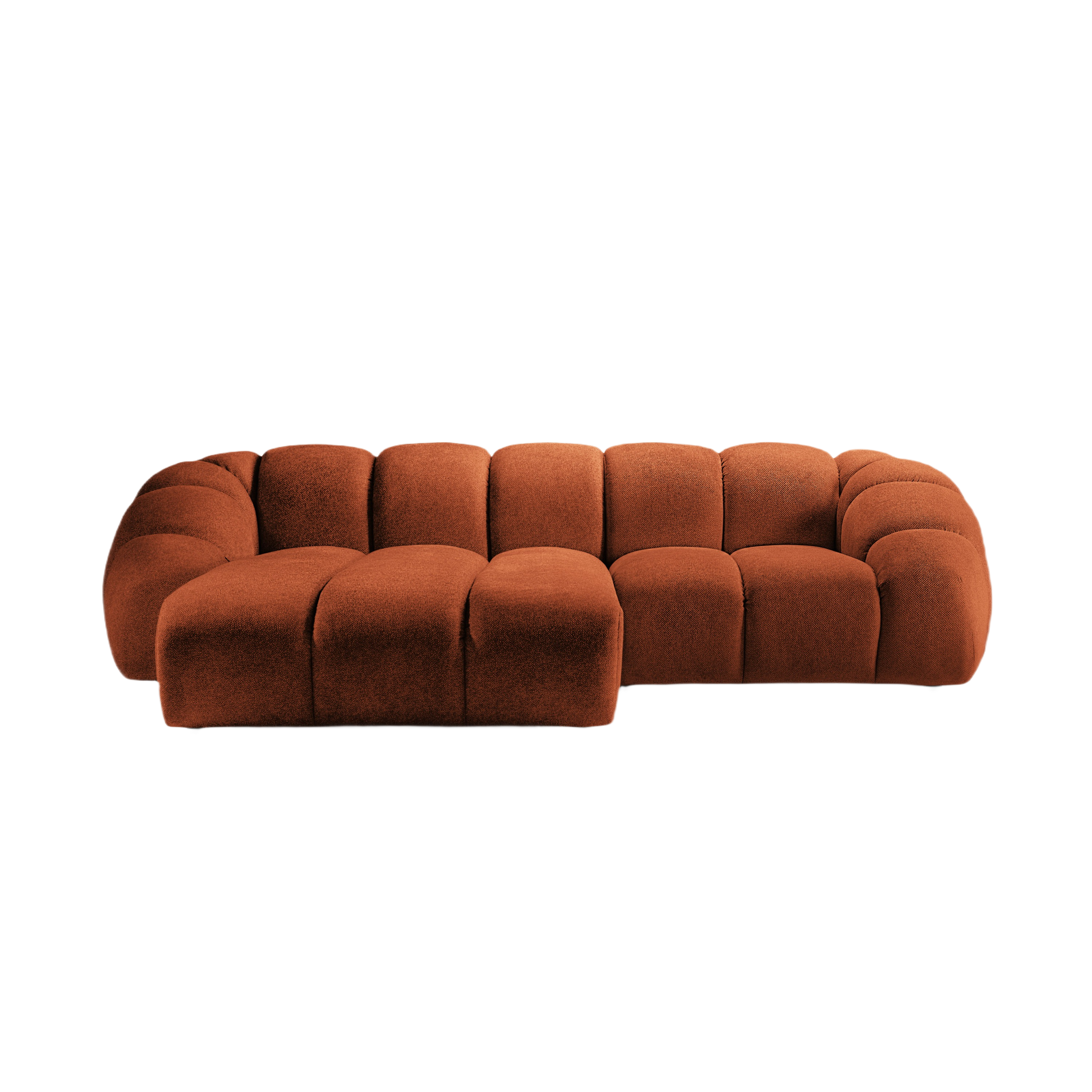 Velvet Linksecke Sofa, "Diana", 3 Sitze, Terrakotta, 294x182x72
In Europa gemacht