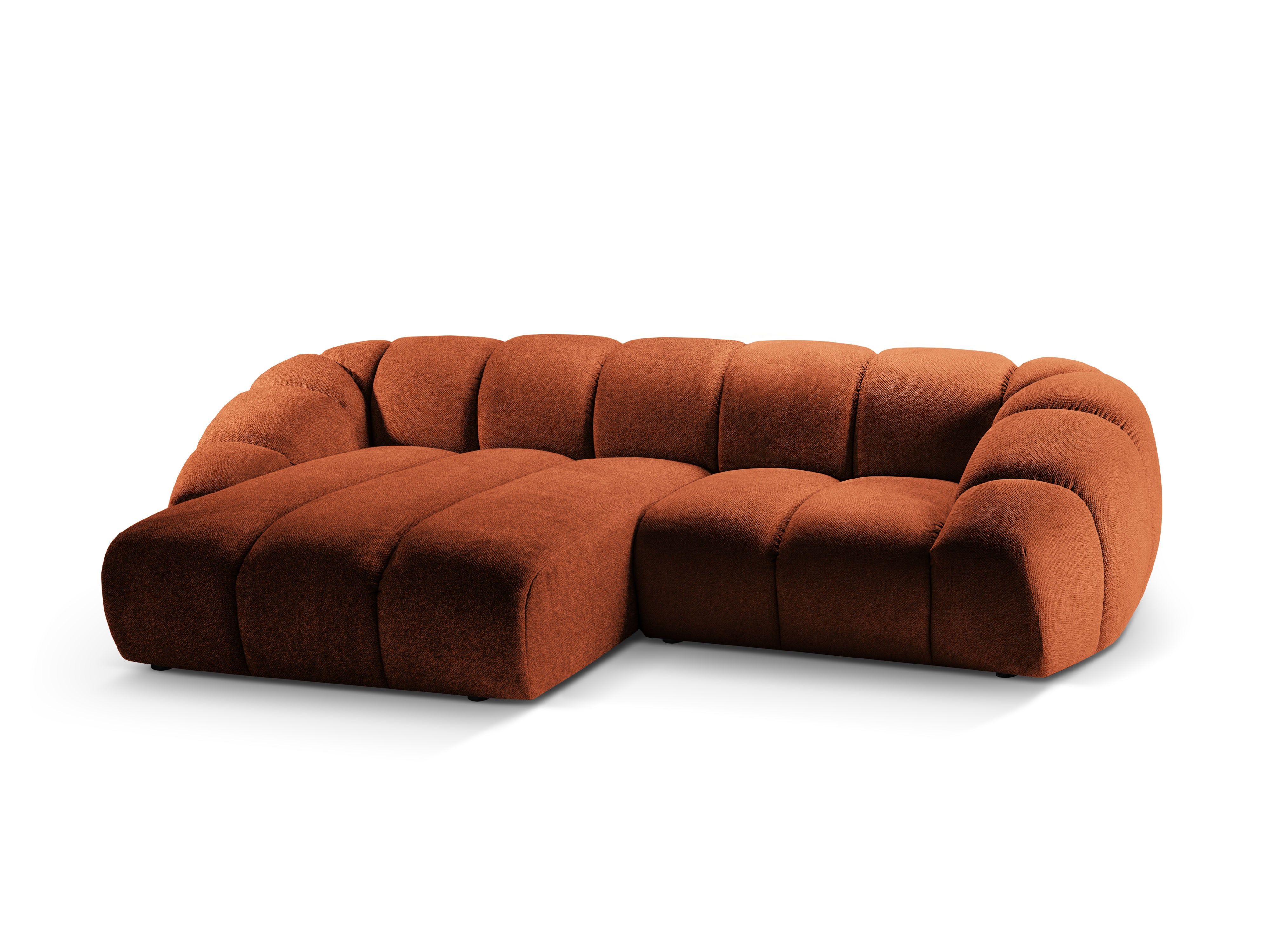 Velvet Linksecke Sofa, "Diana", 3 Sitze, Terrakotta, 294x182x72
In Europa gemacht