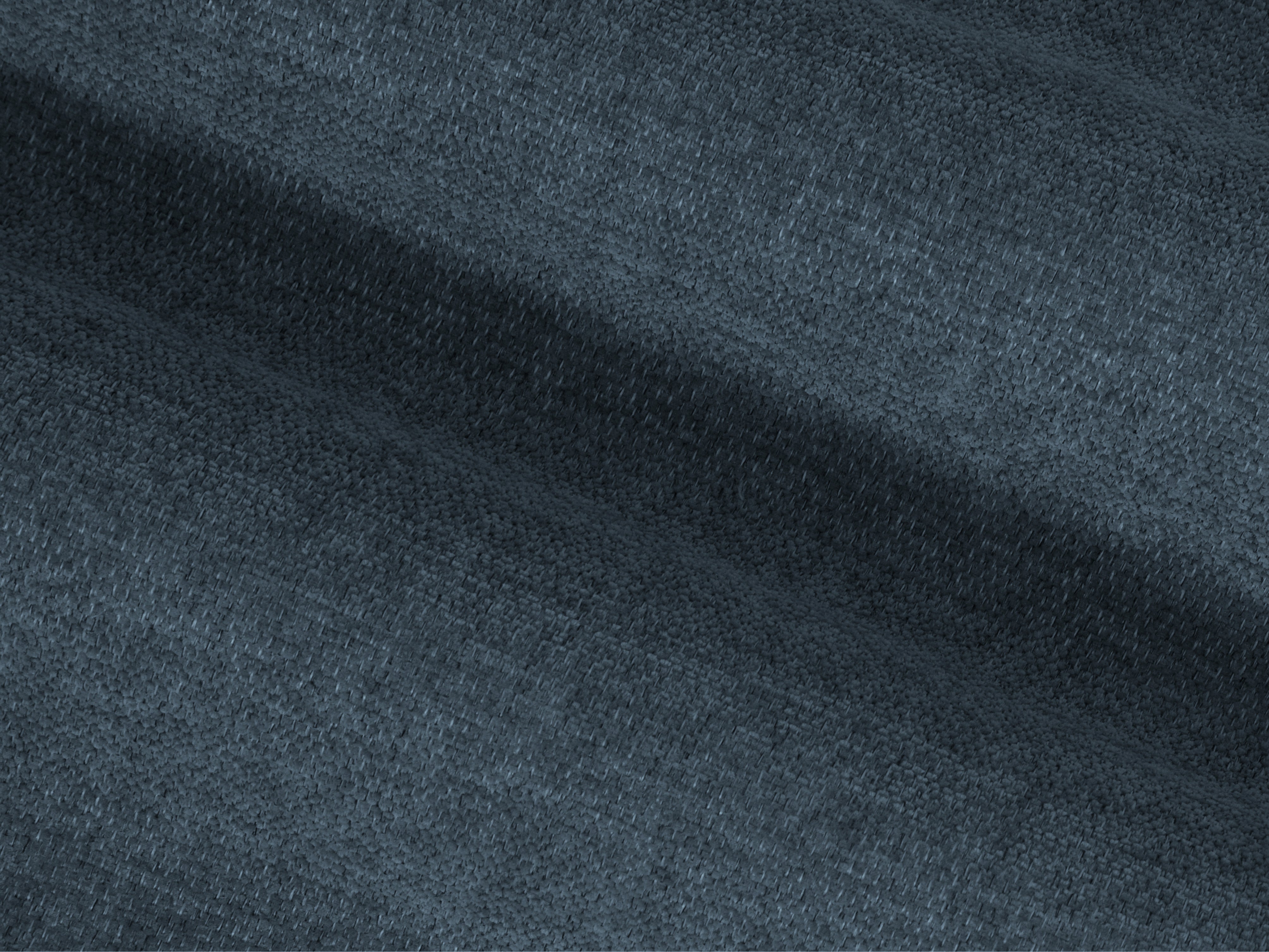 Ecksofa links BEMY dunkelblaues Chenille