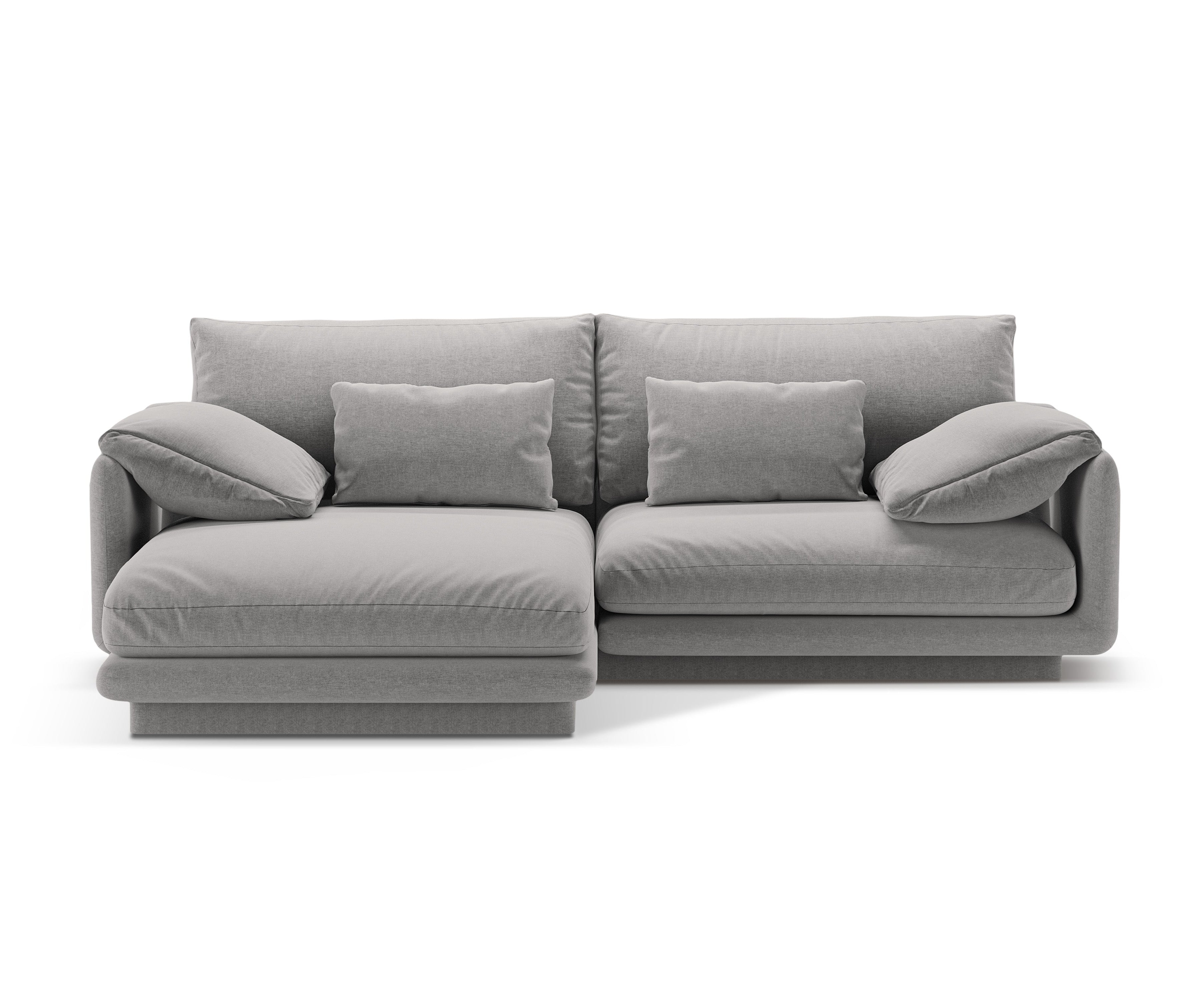 Left-handed 3-person corner Torino light gray