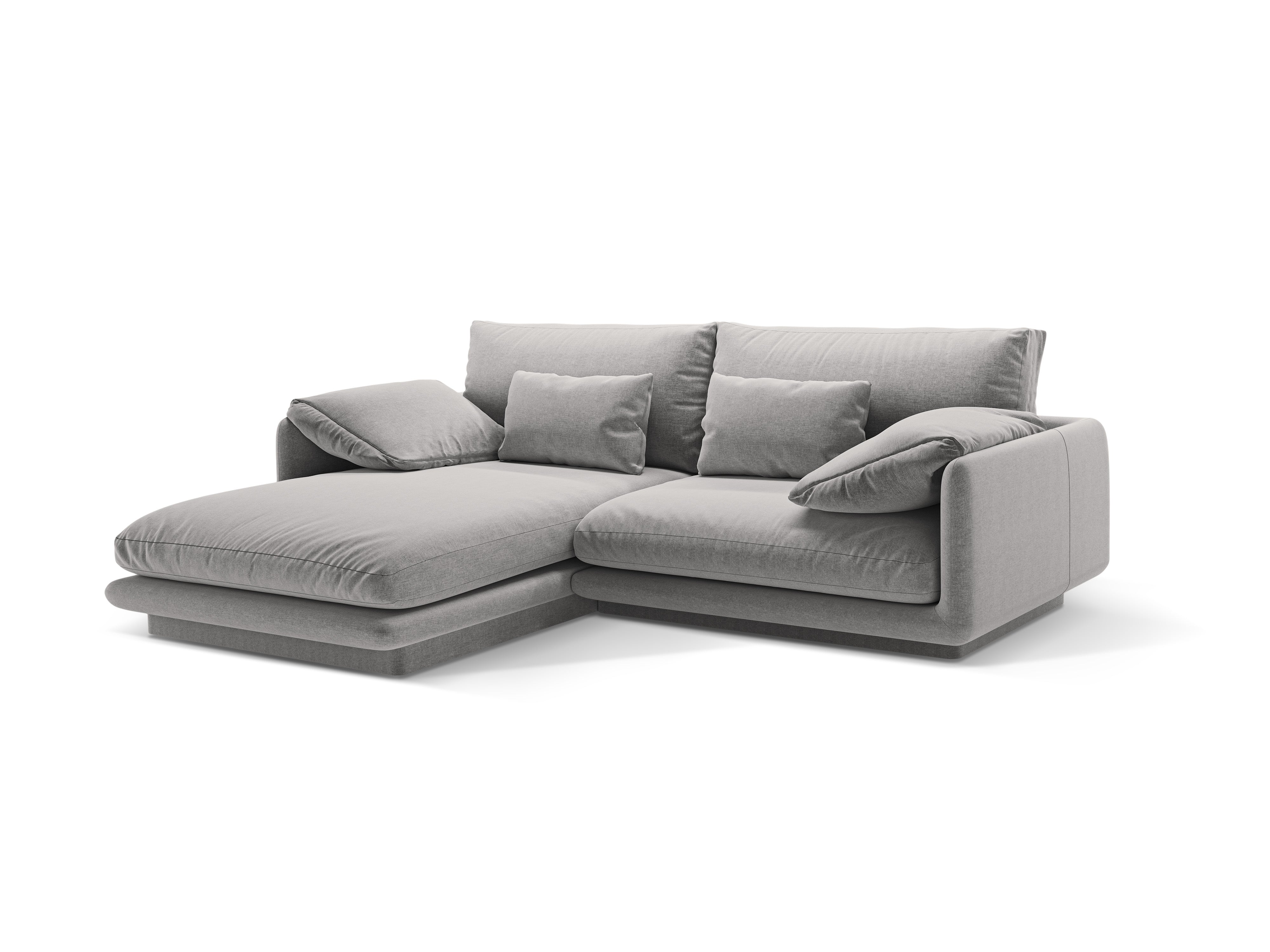 Left-handed 3-person corner Torino light gray