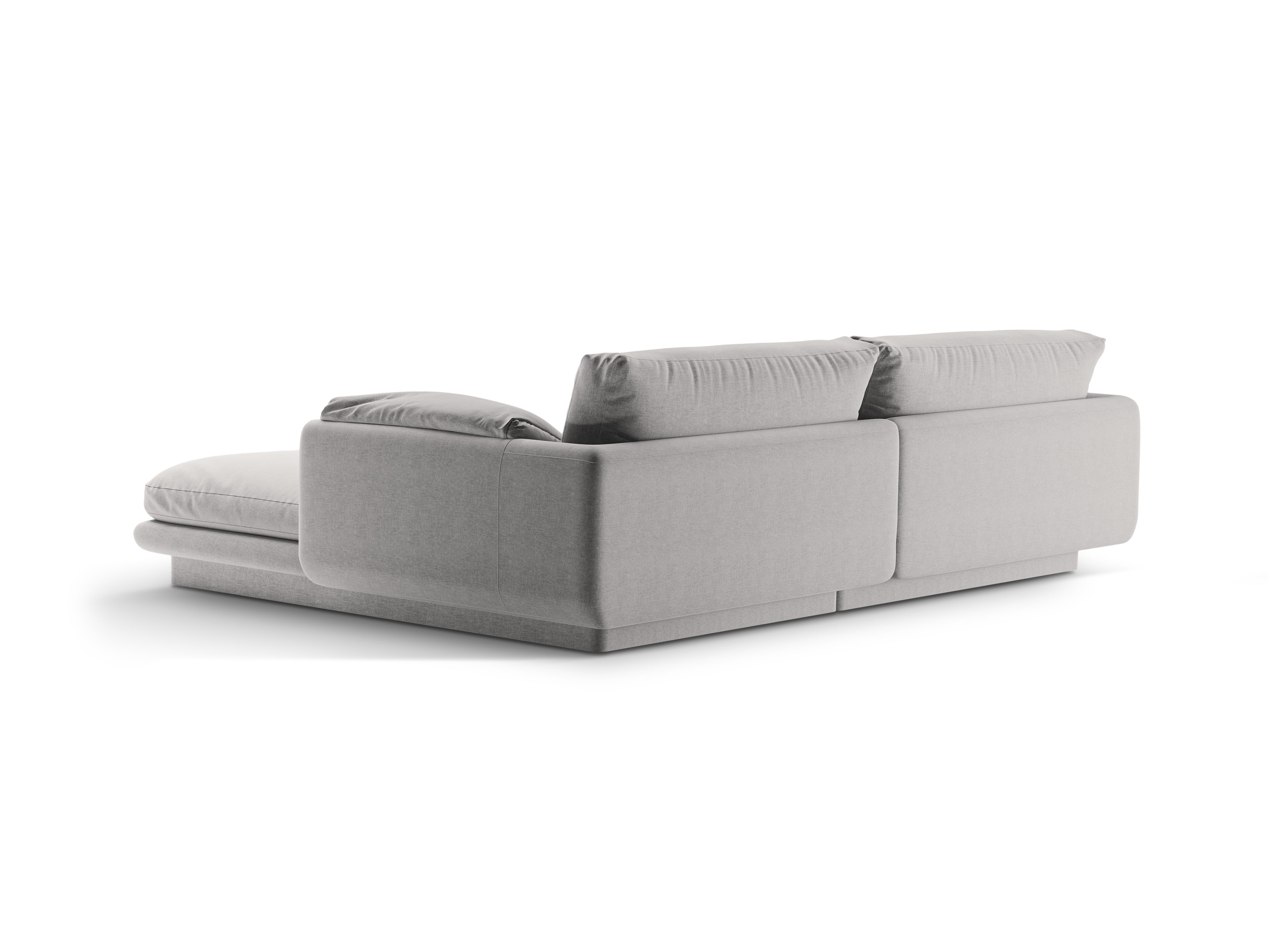 Left-handed 3-person corner Torino light gray