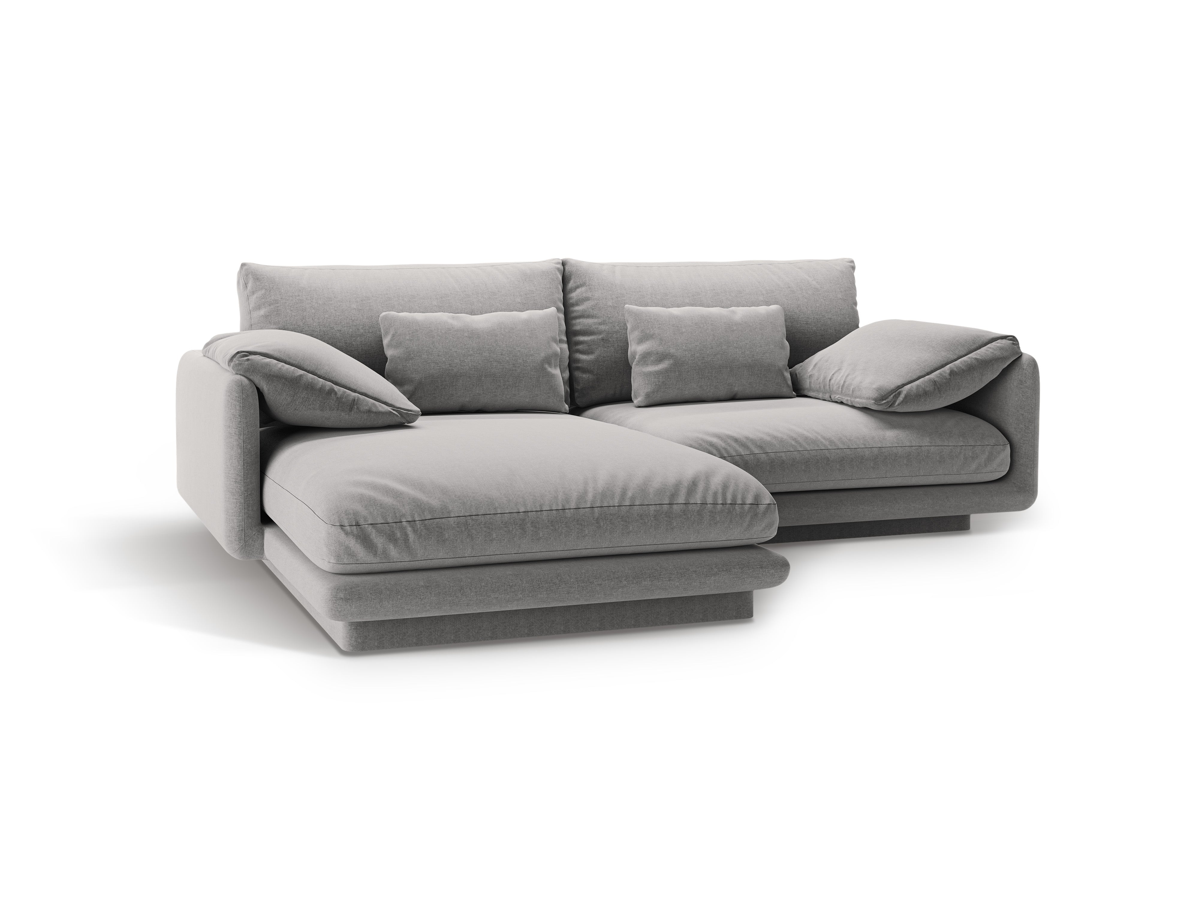 Left-handed 3-person corner Torino light gray