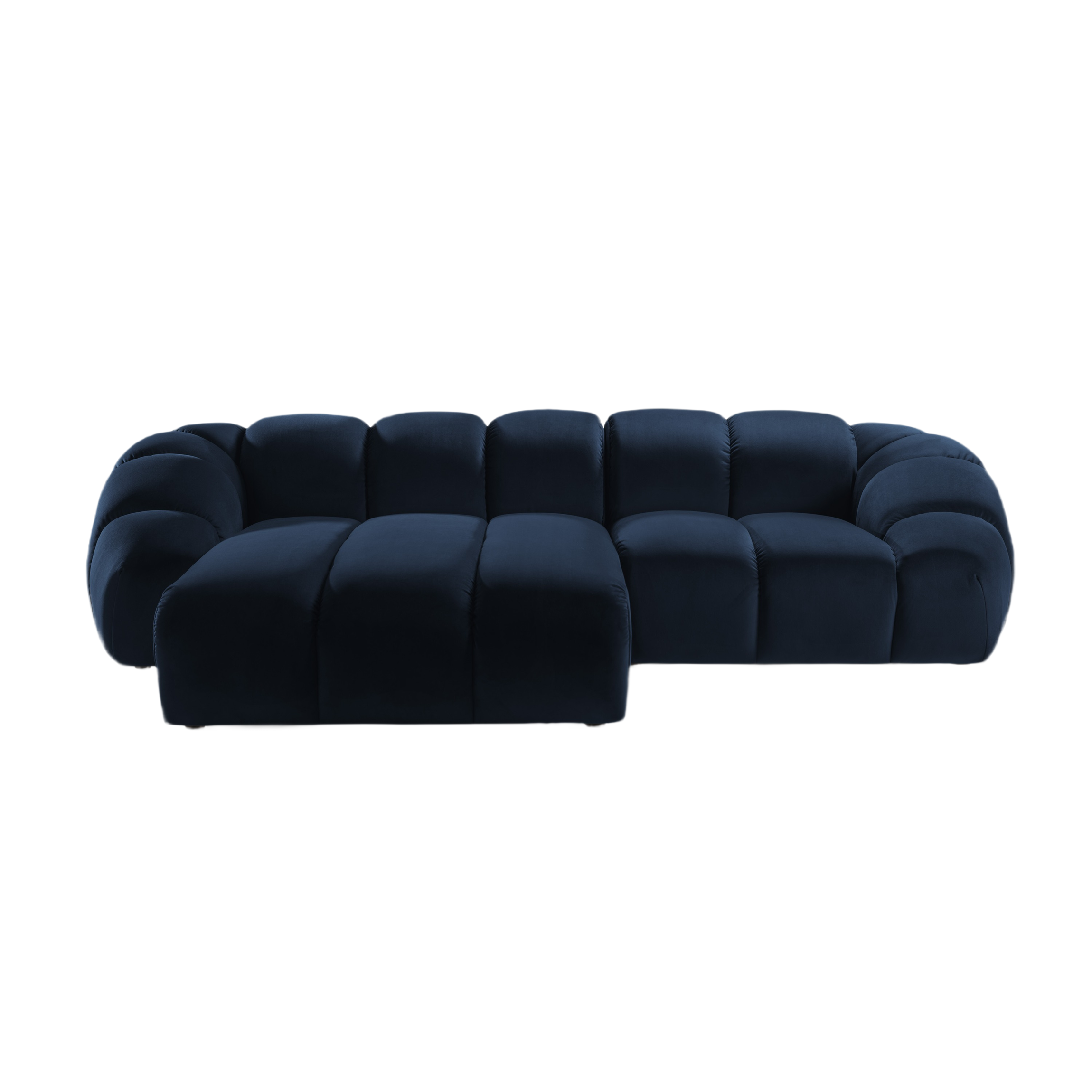 Velvet Linksecke Sofa, "Diana", 3 Sitze, Royal Blue, 294x182x72
In Europa gemacht