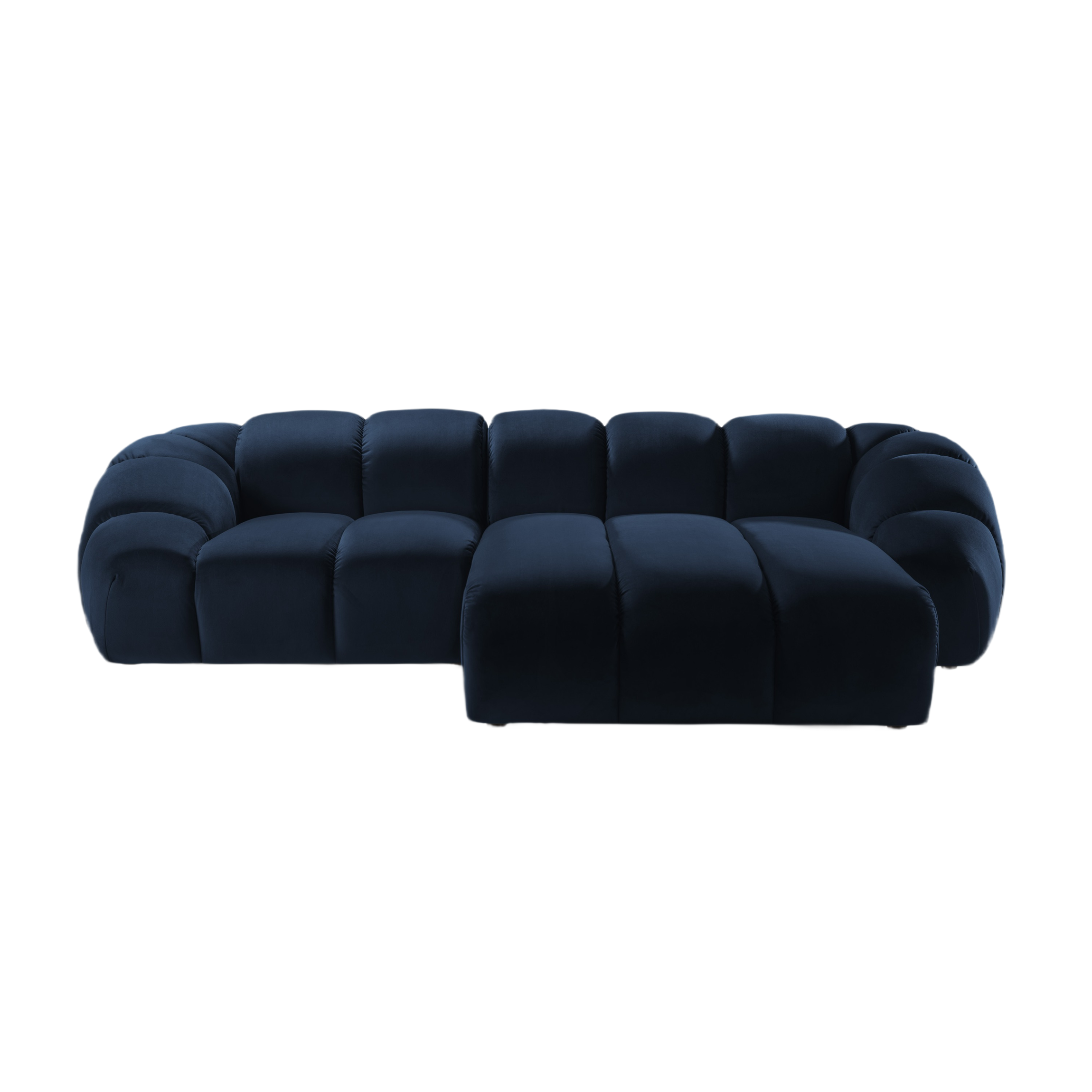 Velvet Right Corner Sofa, "Diana", 3 Sitze, Royal Blue, 294x182x72
In Europa gemacht