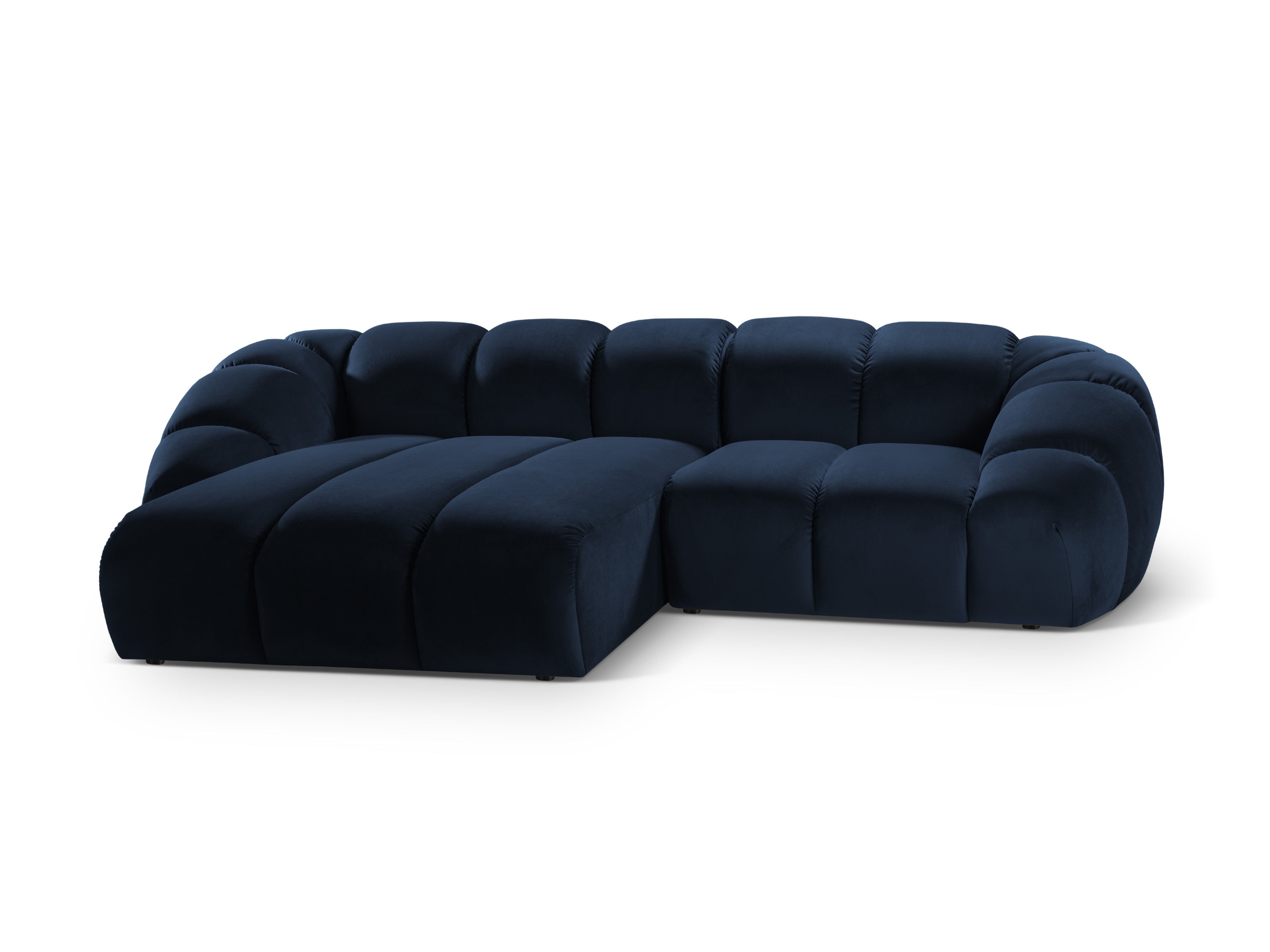 Velvet Linksecke Sofa, "Diana", 3 Sitze, Royal Blue, 294x182x72
In Europa gemacht