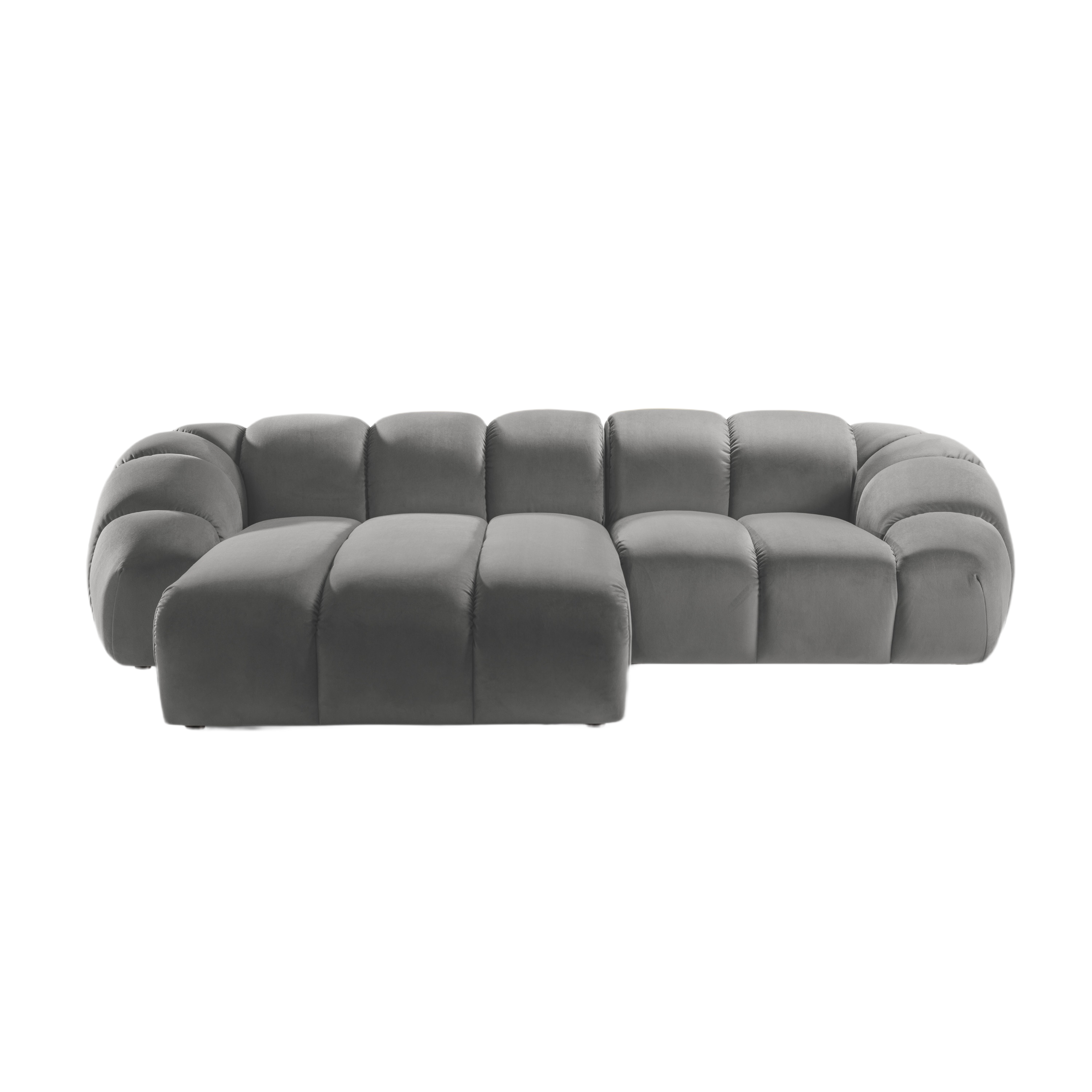 Velvet Linksecke Sofa, "Diana", 3 Sitze, Grau, 294x182x72
In Europa gemacht