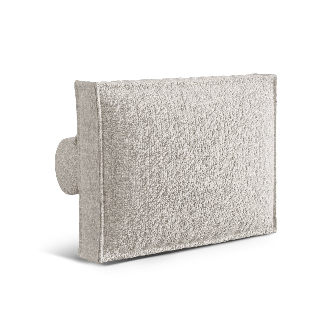 Poduszka dekoracyjna NURIA szarobeżowy melanż boucle – 60x40x26 cm