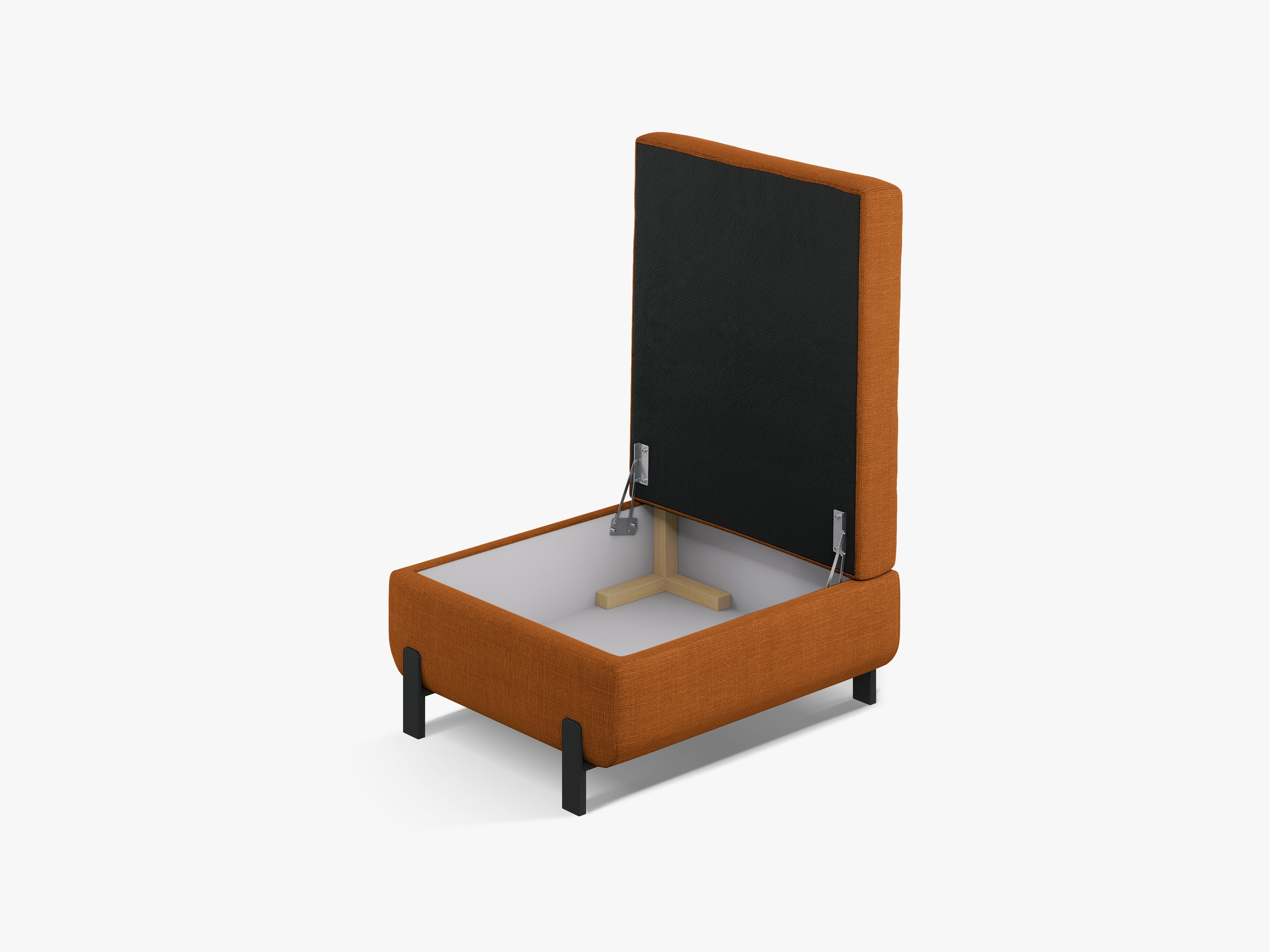 Puf with Box, "Gloria", 1 Seat, Brick, 87x72x46
Made in Europe