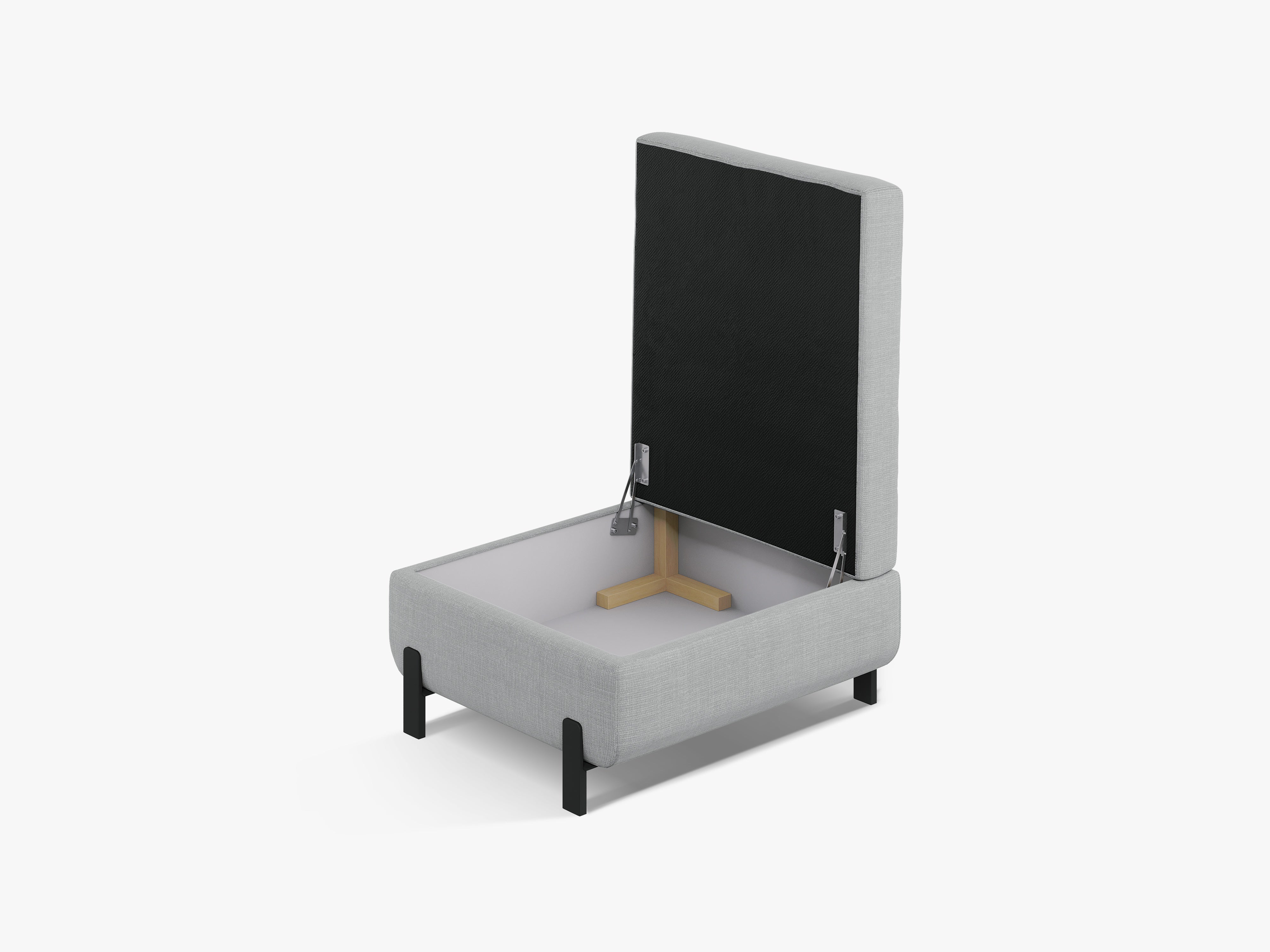 Puk with Box, "Gloria", 1 Seat, Light Gray, 87x72x46
Made in Europe