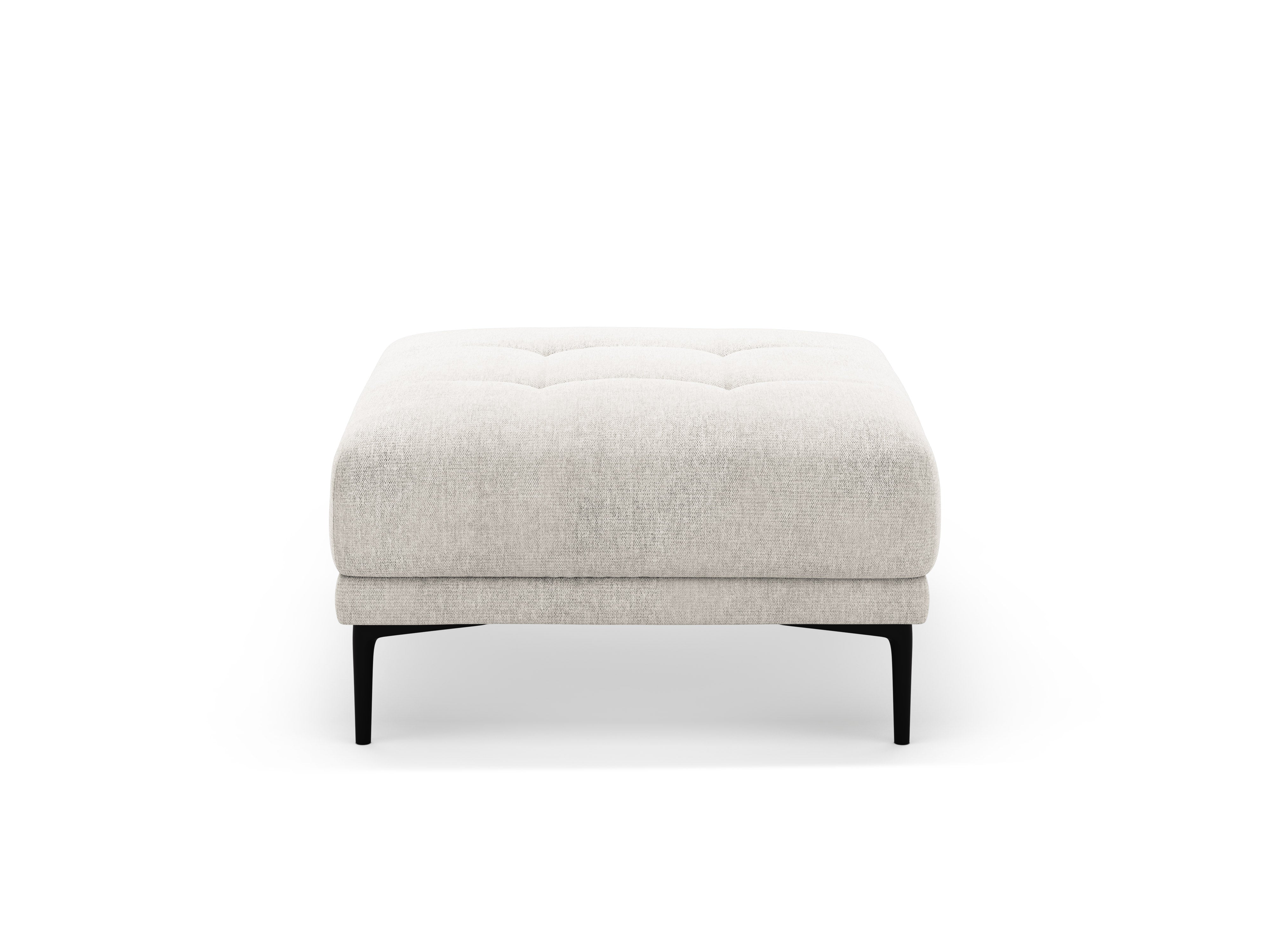 BEMY Square Pouf Beige Chenille