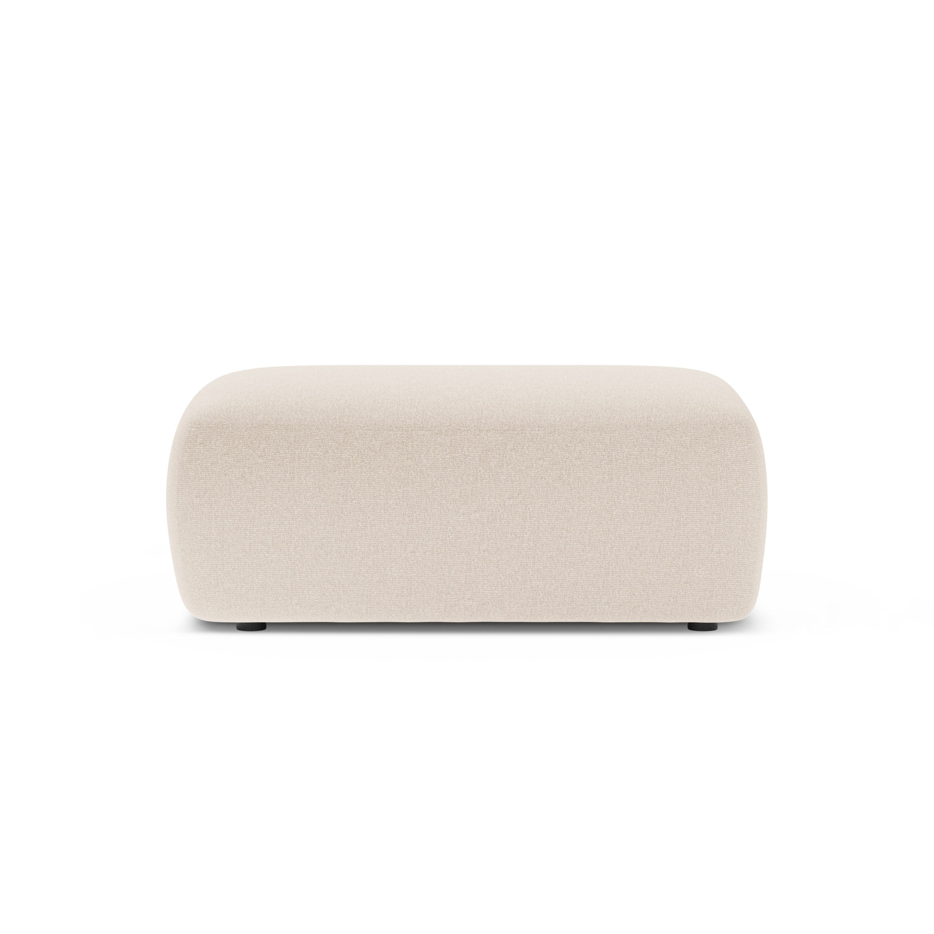 Rectangular pouf KATE light beige mélange