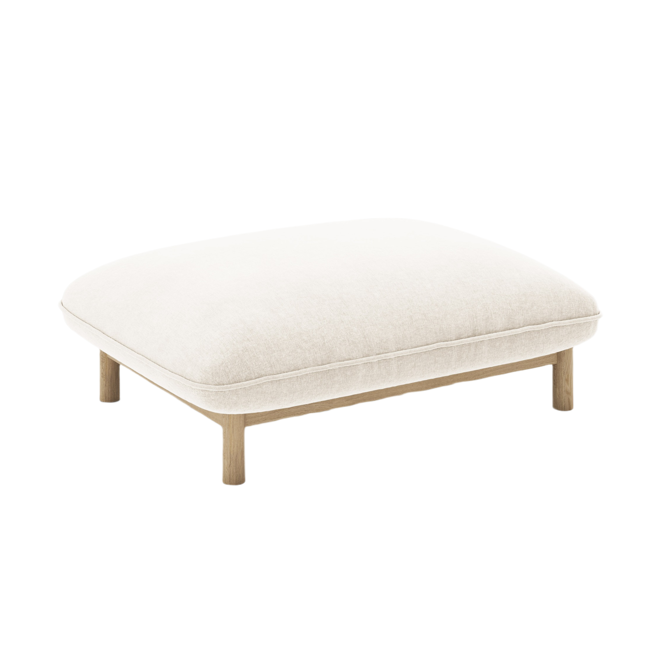 ADA pouf ivory chenille