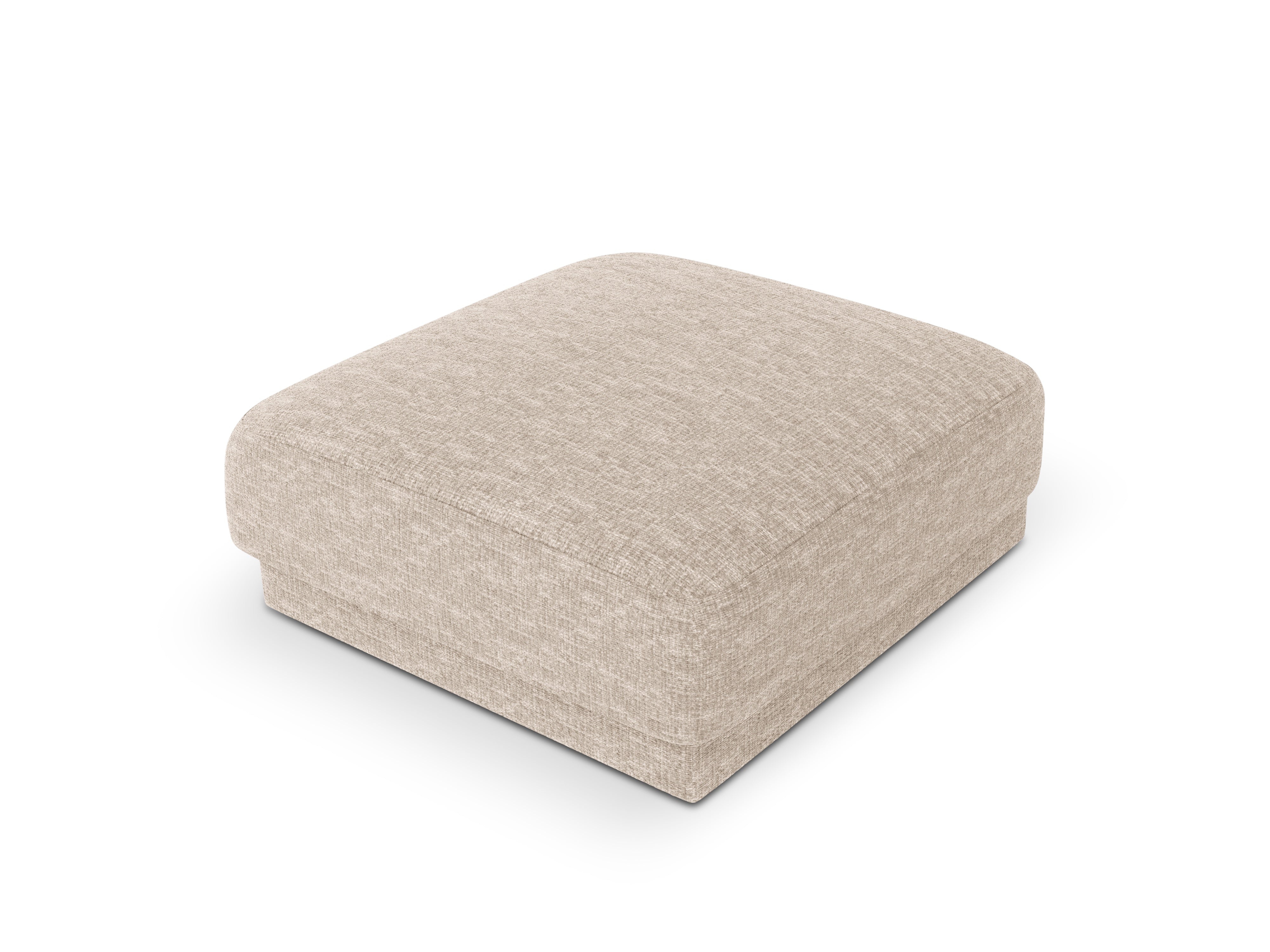 MILEY Beige Chenille Pouf