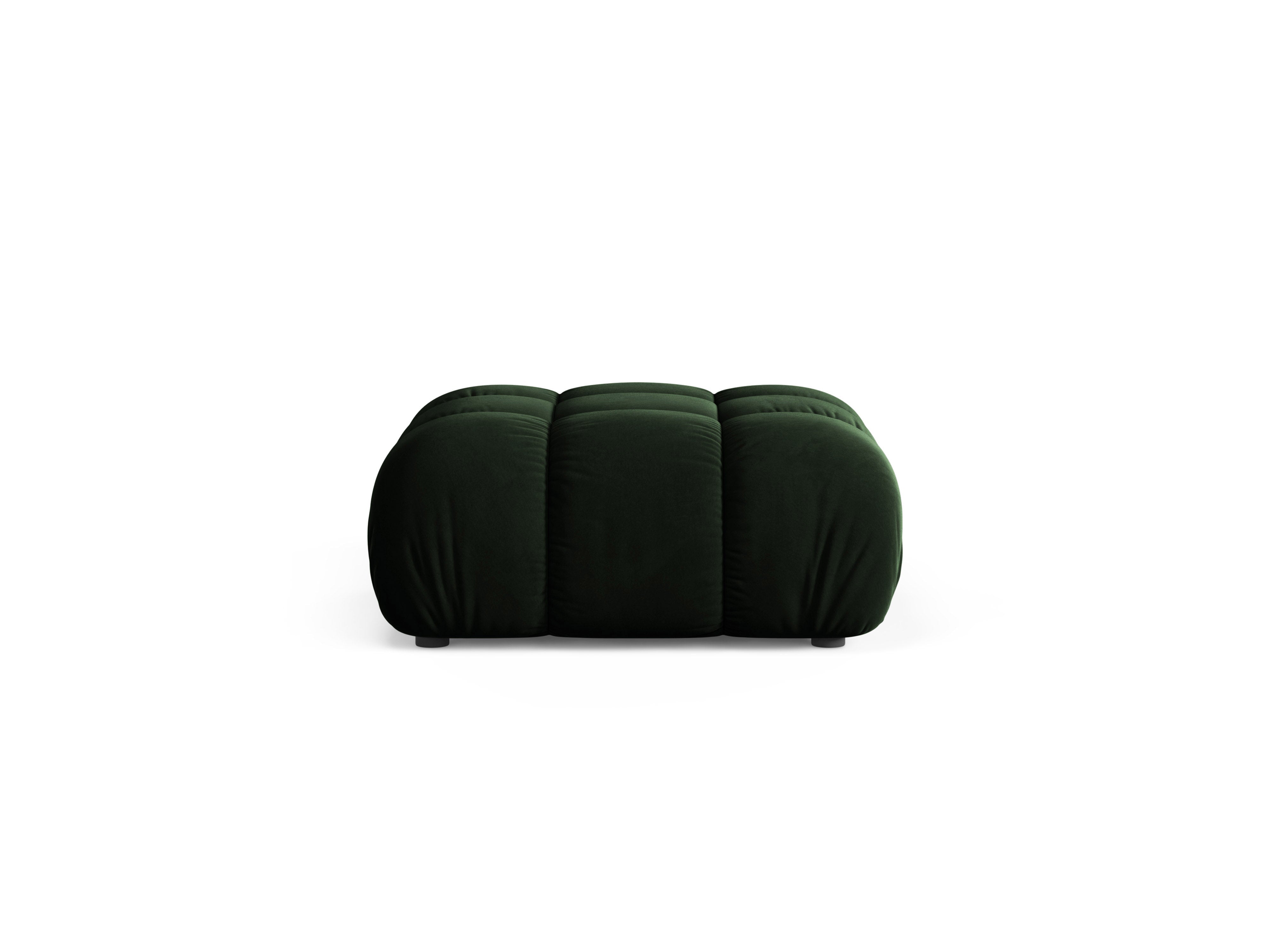 Bellis Pouf / Module in Bottle Green Velvet