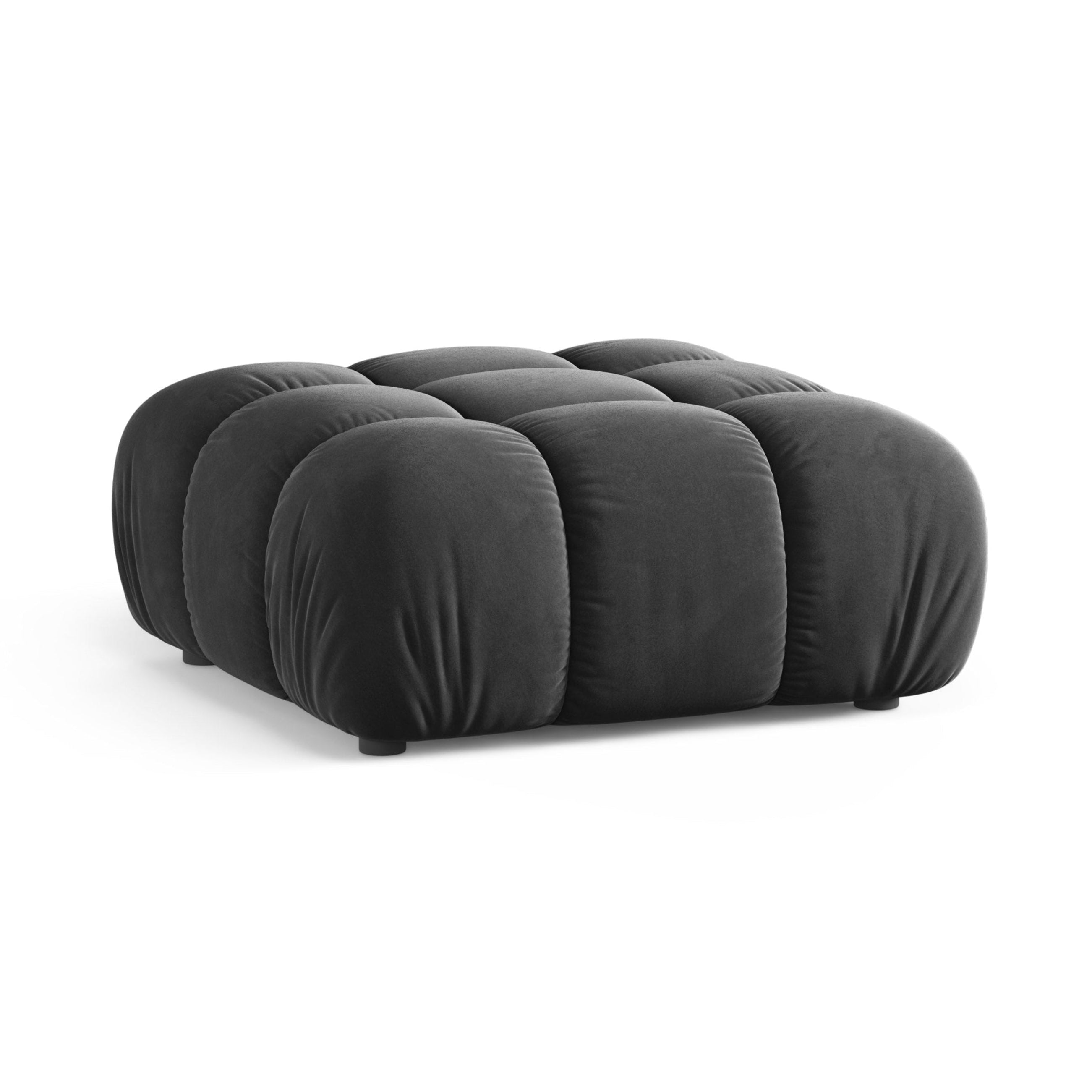 Bellis Puff / Module in Dark Gray Velvet