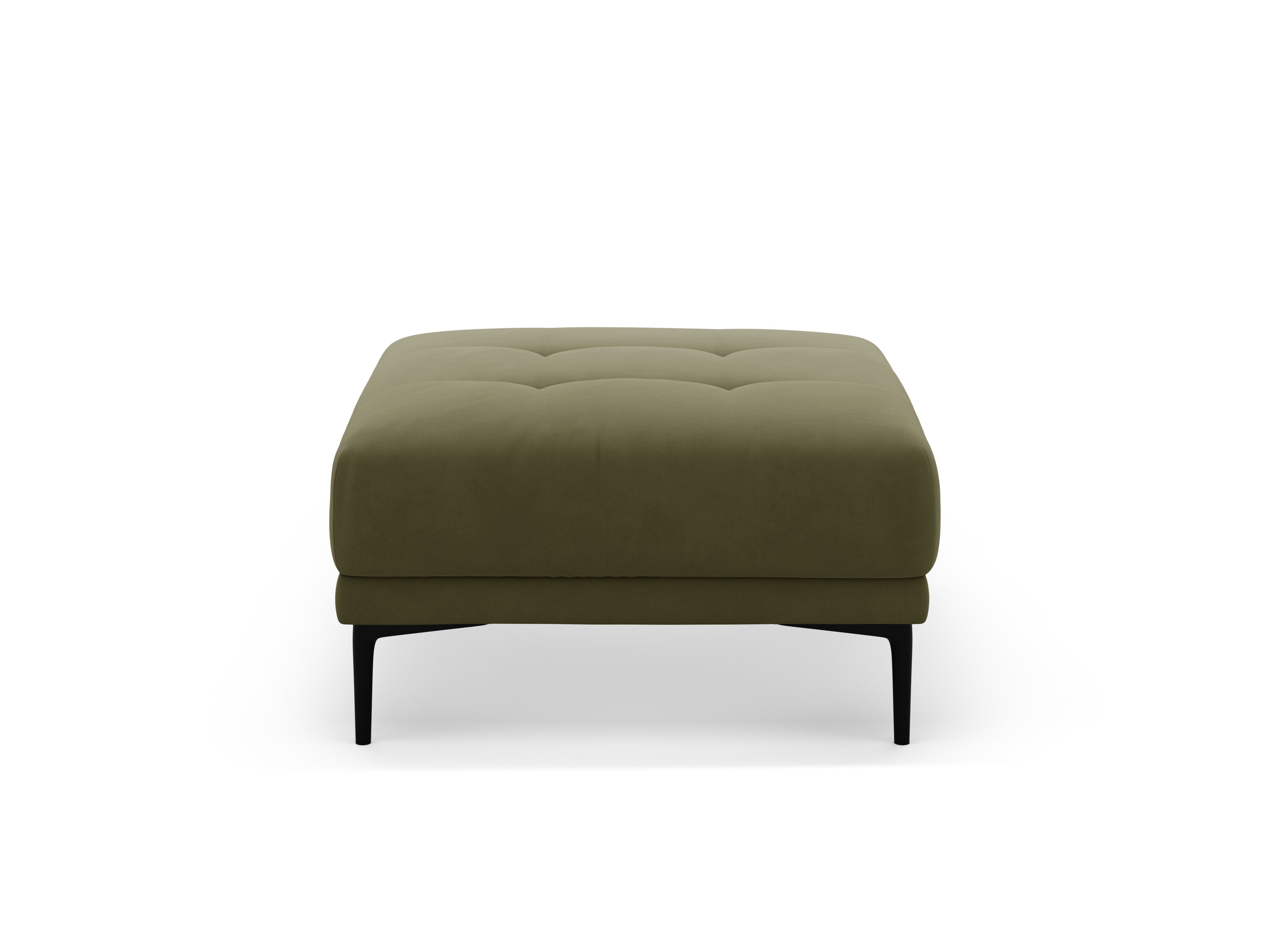 Green Velvet Square Pouf BEMY