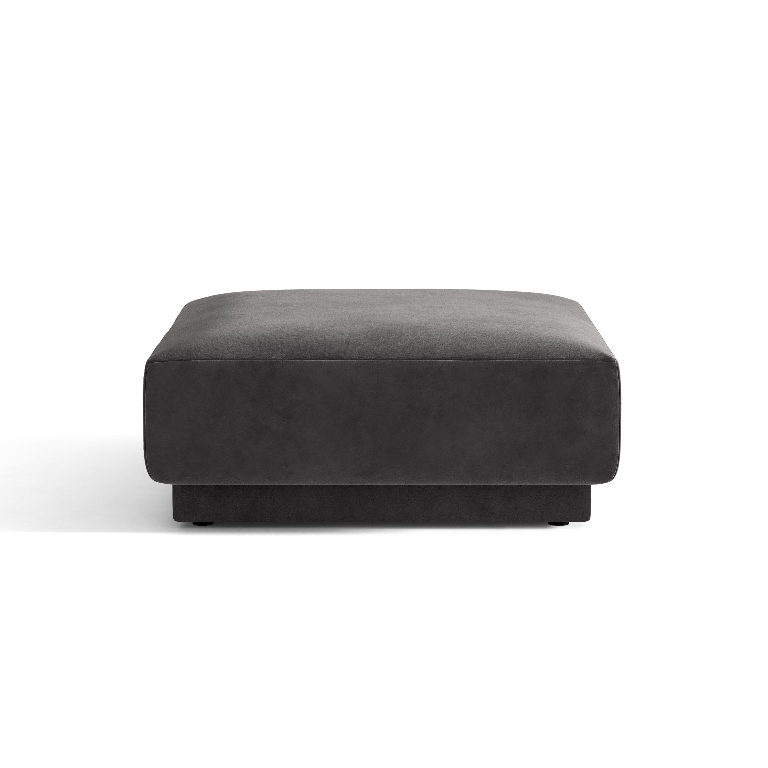 Pouf velvety miley dark gray